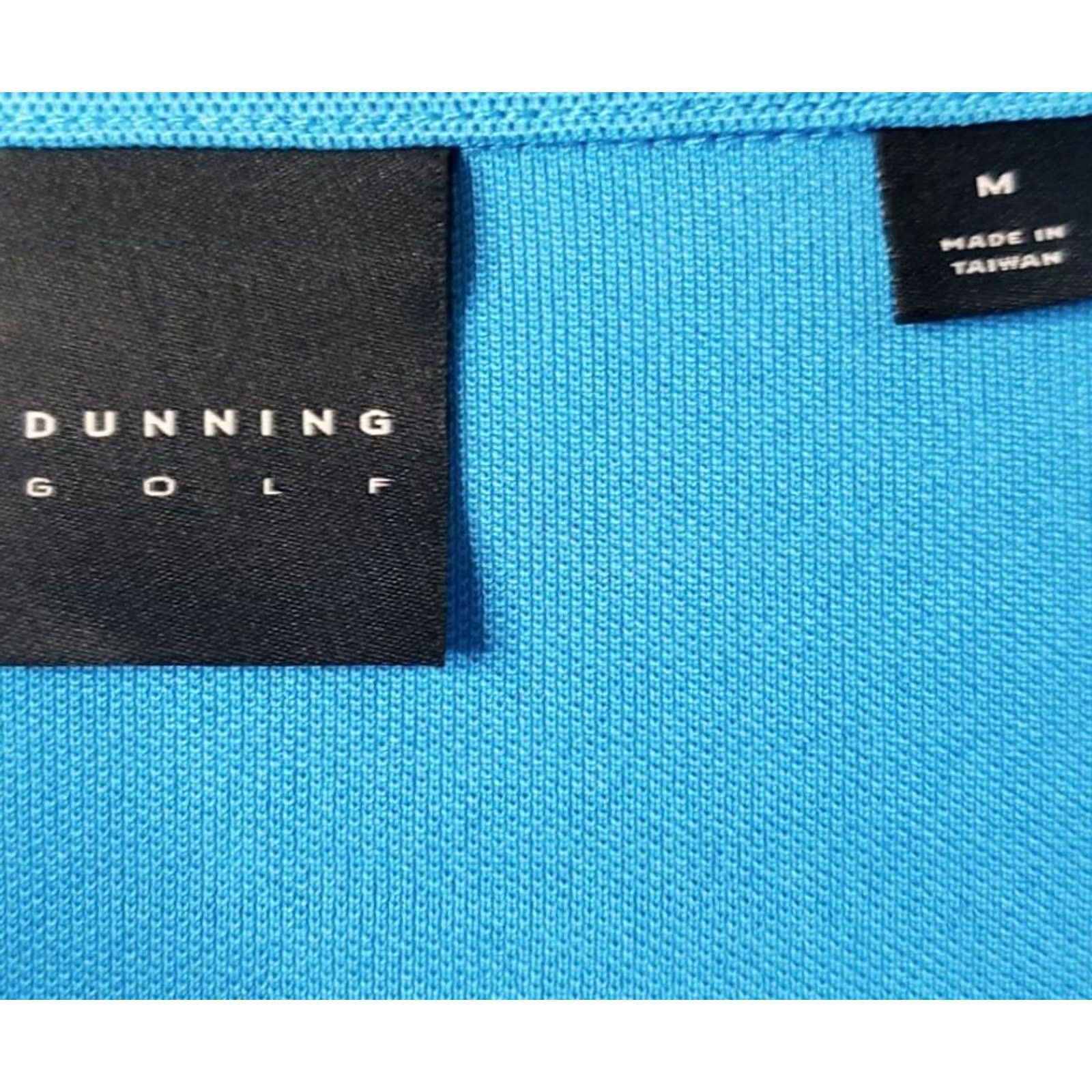 Vintage Dunning Polo Shirt Blue with Black White Stripes Short Sleeve Size M Men Shirt Polo Casual Activewear Golf Mens Size US M / EU 48-50 / 2 - 5 Thumbnail