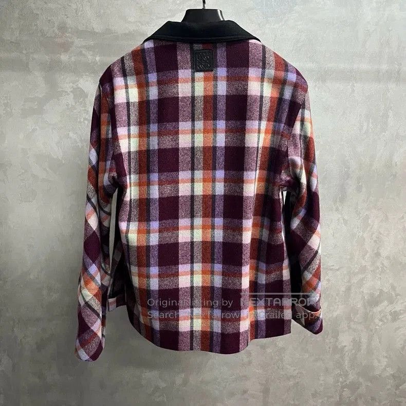 Loewe Loewe White Red Plaid Flannel Jacket. Size US S / EU 44-46 / 1 - 2 Thumbnail