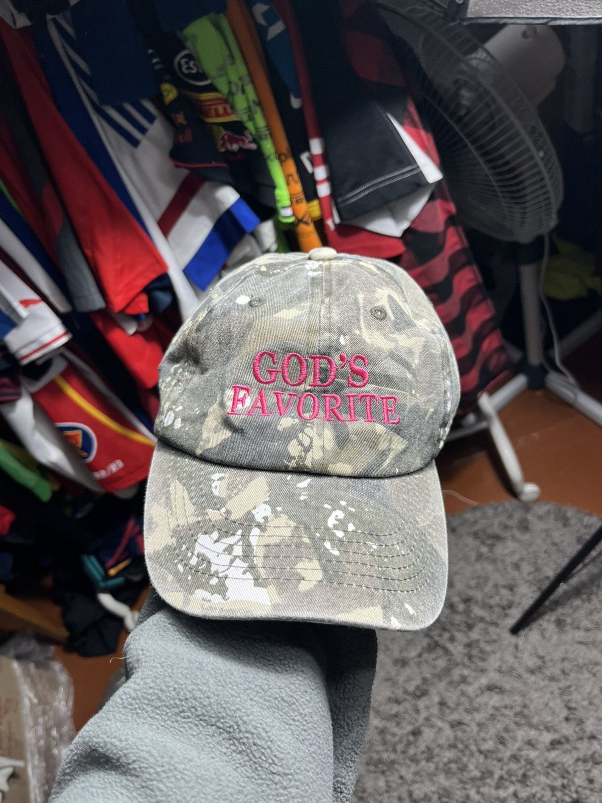 Vintage “GODS FAVORITE” CAMO BASEBALL CAP Size ONE SIZE - 1 Thumbnail