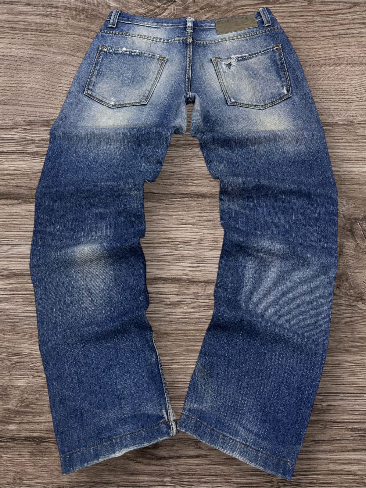 Benetton Benetton Formula 1 Distressed Slim Jeans Size US 30 / EU 46 - 2 Thumbnail