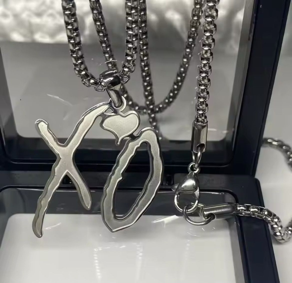 Jewelry × Vintage Hip Hop Titanium Steel Letter Pendant Necklace Size ONE SIZE - 3 Thumbnail