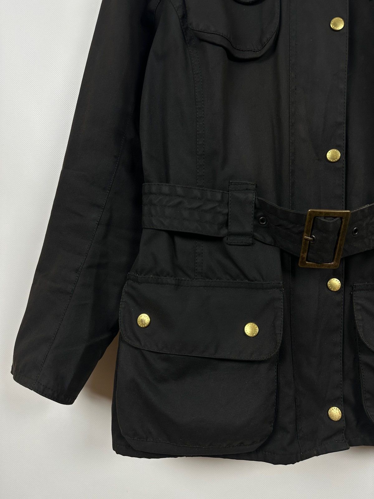 Barbour Barbour International Utility Black Waxed Motorcycle Jacket Size L / US 10 / IT 46 - 10 Thumbnail