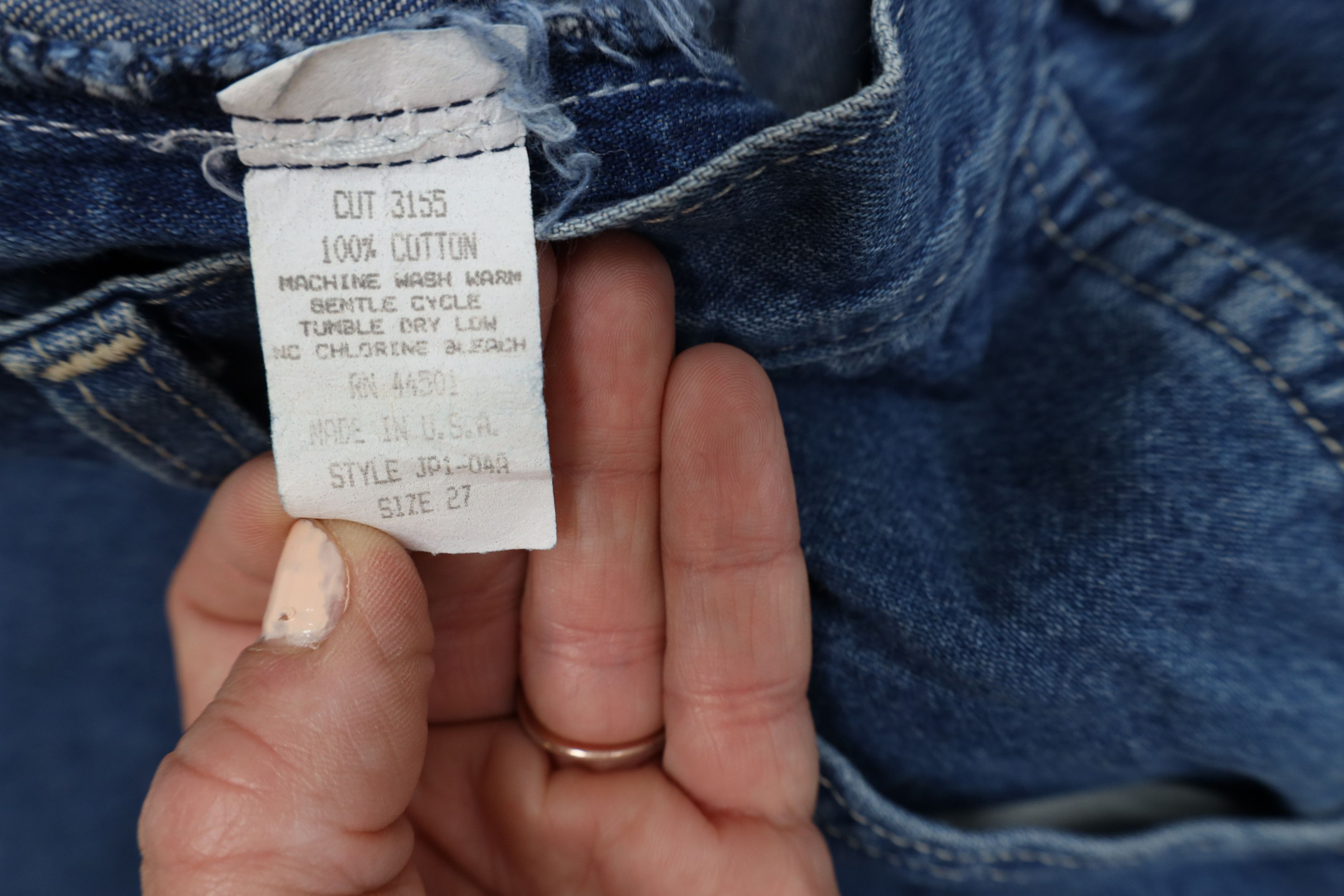 Vintage Vintage 70s Streetwear Workwear Dungaree Denim Jeans USA Size 27" / US 4 / IT 40 - 8 Thumbnail