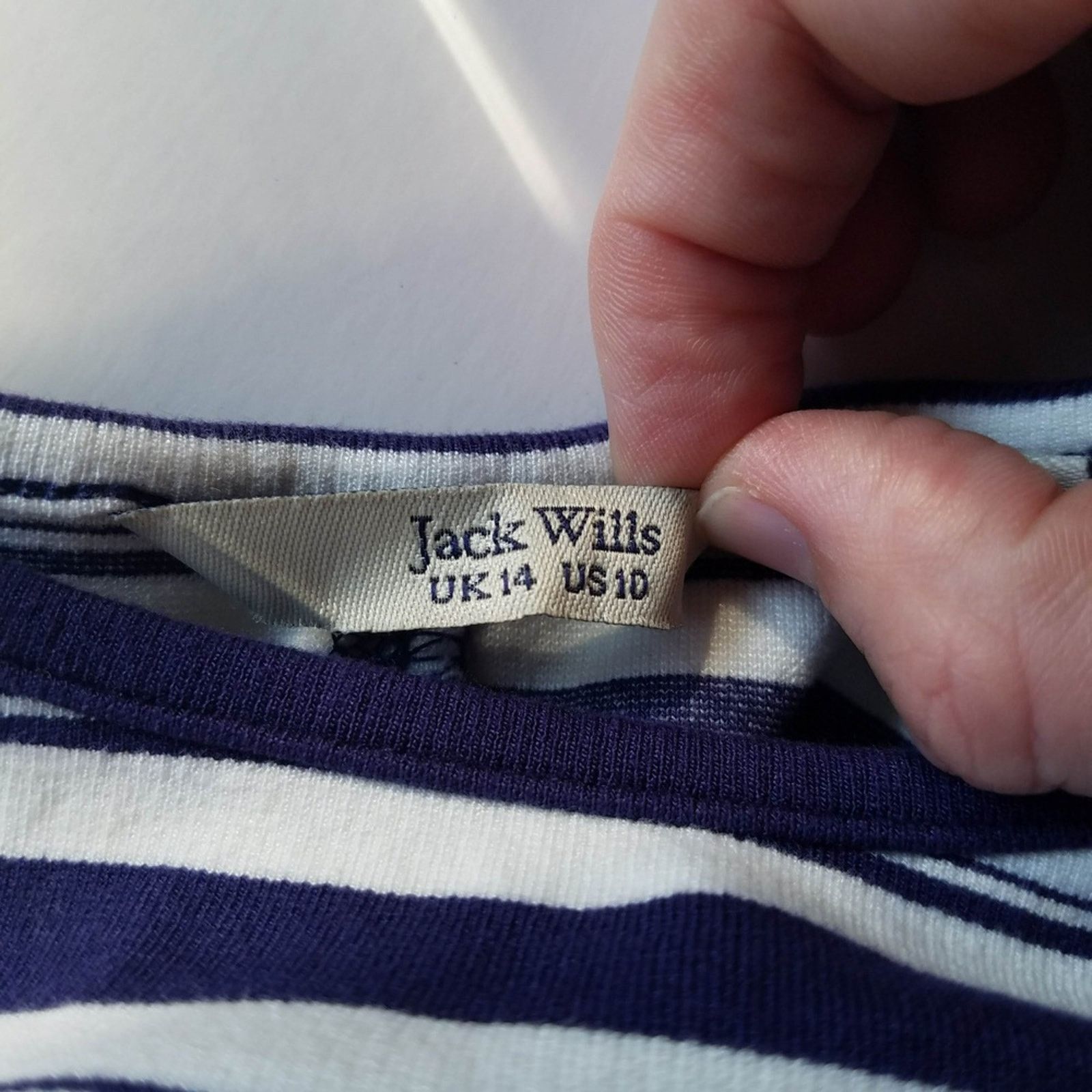 Jack Wills Jack Wills striped mini tank dress sz 10 navy white Size L / US 10 / IT 46 - 6 Thumbnail