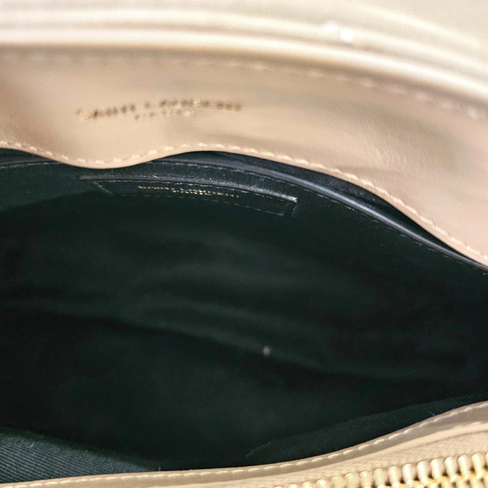 Saint Laurent Paris YSL Loulou Medium Shoulder Bag Leather Chain Bag Beige $3200 Size ONE SIZE - 10 Thumbnail