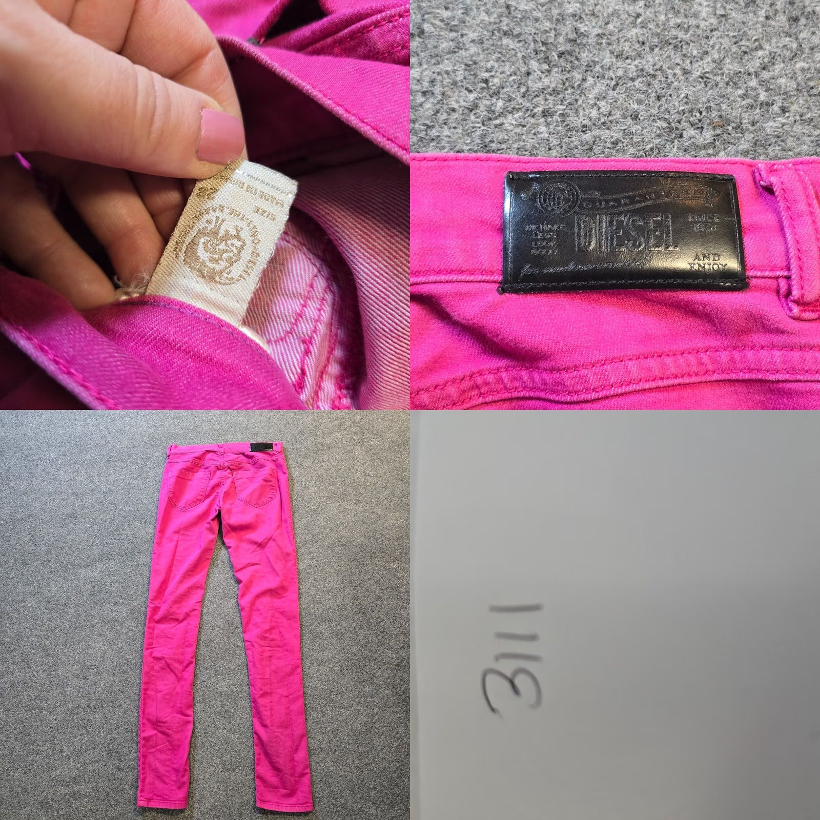 Diesel Diesel Jeans Womens Size 28 Hot Pink Super Slim Jegging Mid Rise Stretch Casual Size 28" / US 6 / IT 42 - 8 Thumbnail
