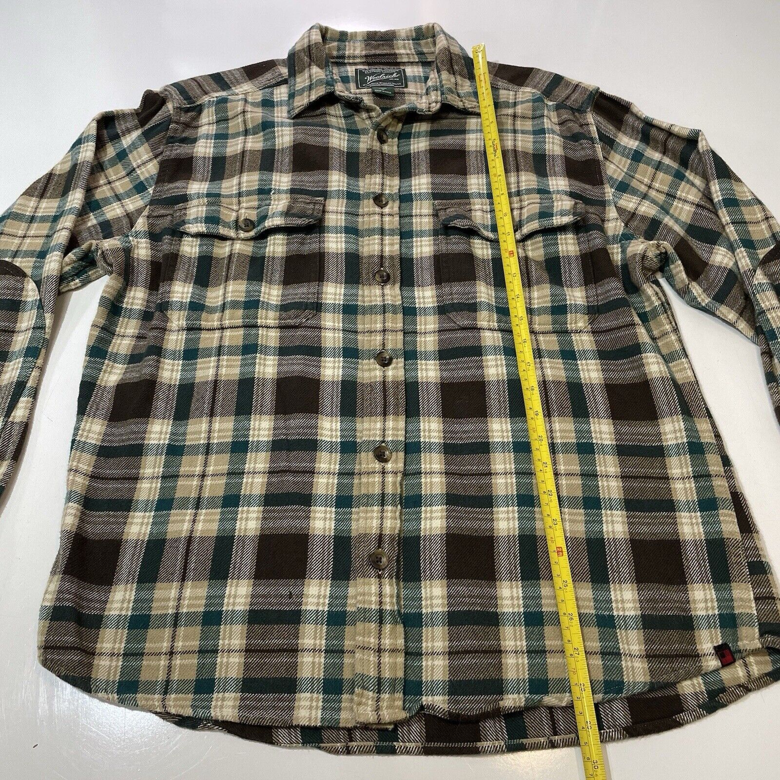 Woolrich Woolen Mills Woolrich Men's Green Blue Plaid Flannel Shirt Size M Outdoor Size US M / EU 48-50 / 2 - 4 Thumbnail