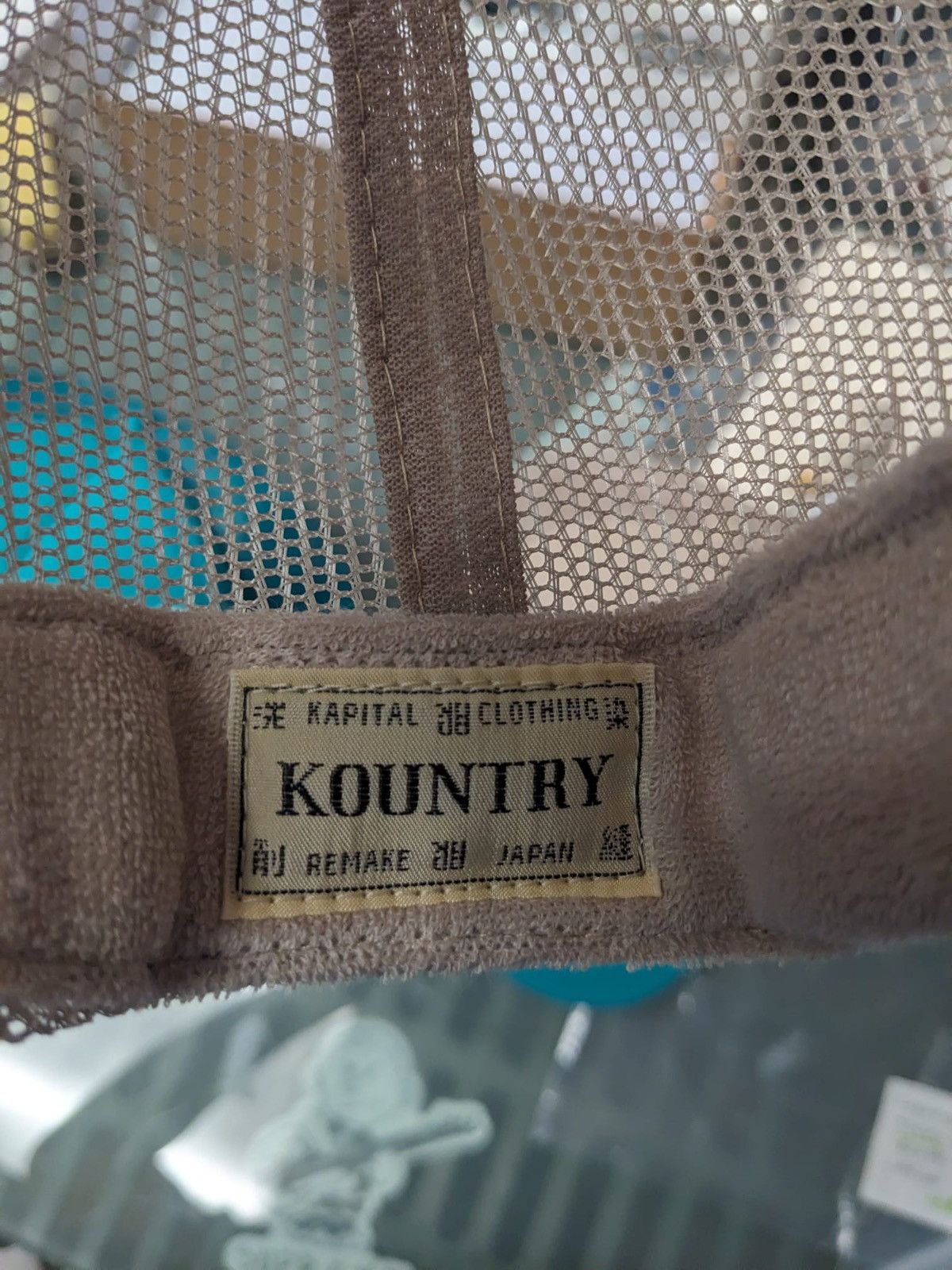 Kapital KAPITAL KOUNTRY DIRTY SHIRNK TRUCKER CAP HAT BEIGE TURQUOISE Size ONE SIZE - 6 Thumbnail