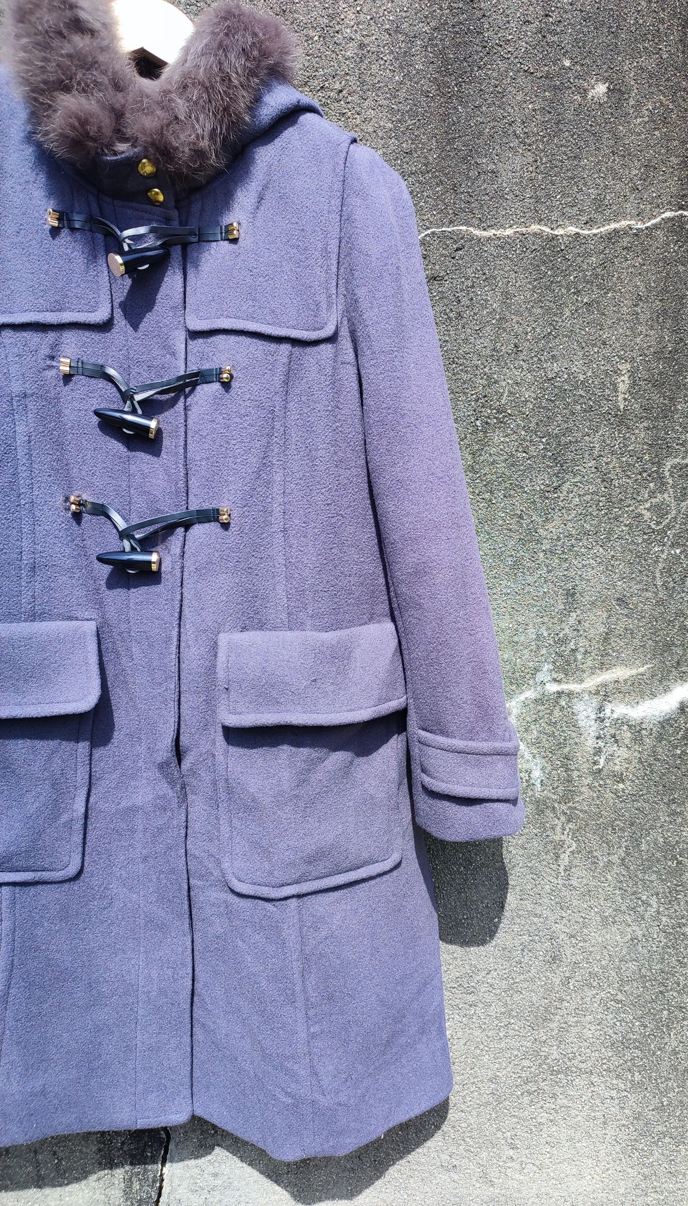 Jil Stuart Jill Stuart Wool Duffle Coat with Faux Fur Trim – Lavender Size M / US 6-8 / IT 42-44 - 2 Thumbnail