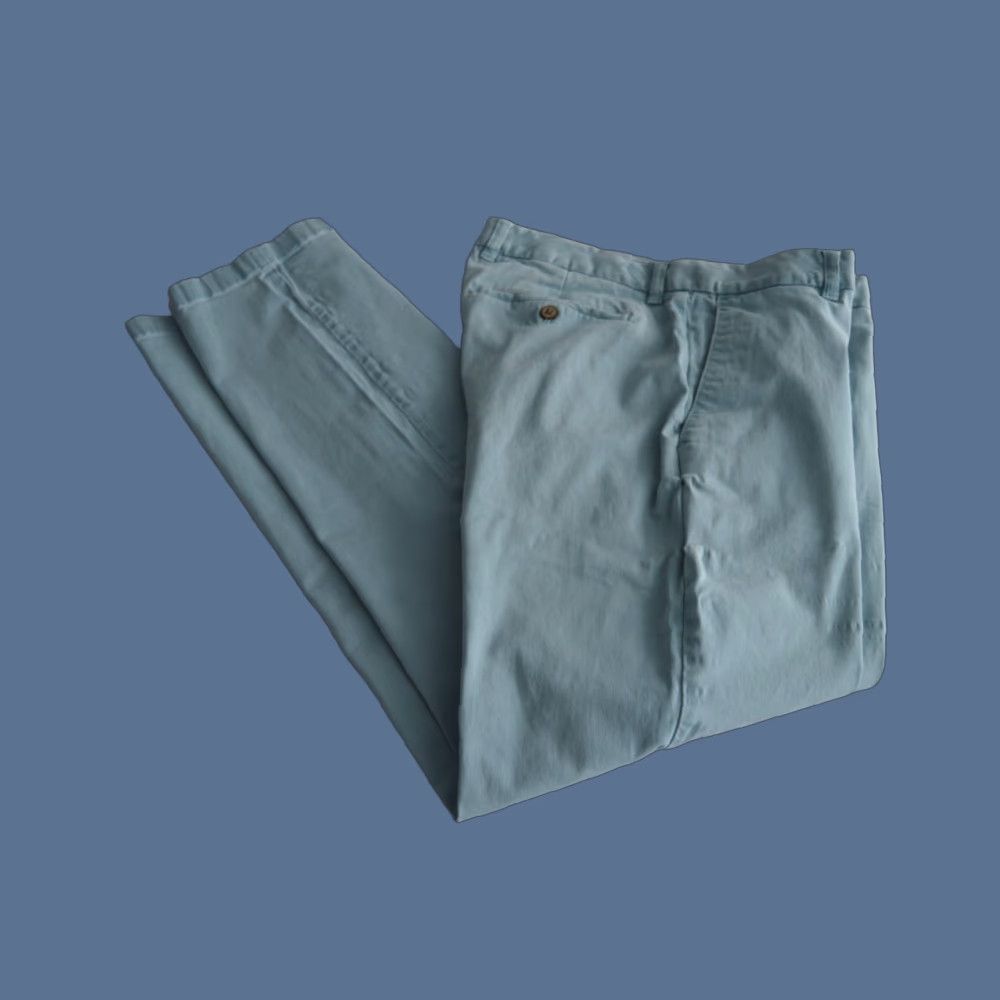 Tommy Bahama Tommy Bahama Pants Men's Chino Regular 33 Blue Beach Marlin Logo Flat Front Patch Pockets Casual Cotton Blend Size US 33 - 1 Thumbnail