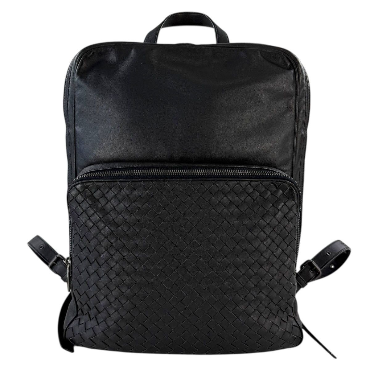 Bottega Veneta Bottega Veneta Intrecciato Leather Backpack Size ONE SIZE - 1 Thumbnail