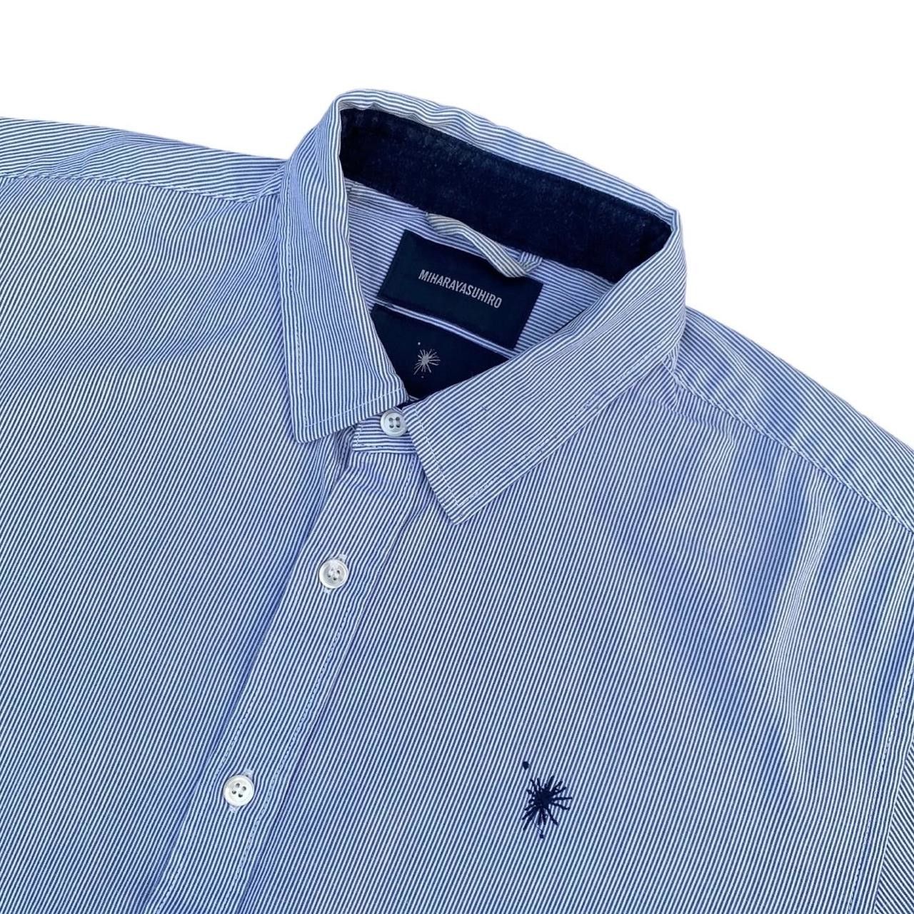 Japanese Brand × Maison MIHARA YASUHIRO 💥Miharayasuhiro Floral Panel Sleeve Stripes Shirt Size US L / EU 52-54 / 3 - 5 Thumbnail