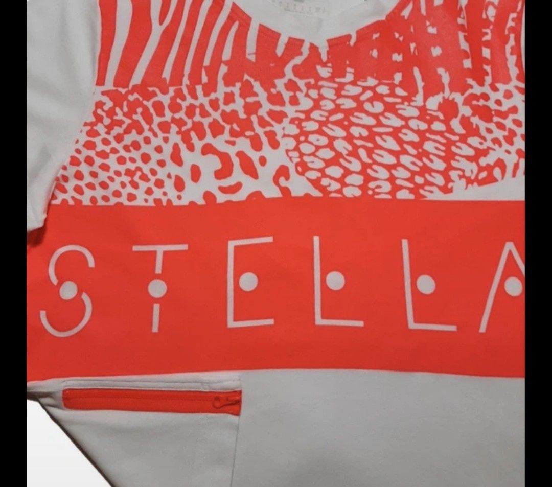 Adidas × Stella McCartney CROPPED TEE SIDE ZIP CORAL PRINT Size S / US 4 / IT 40 - 2 Thumbnail