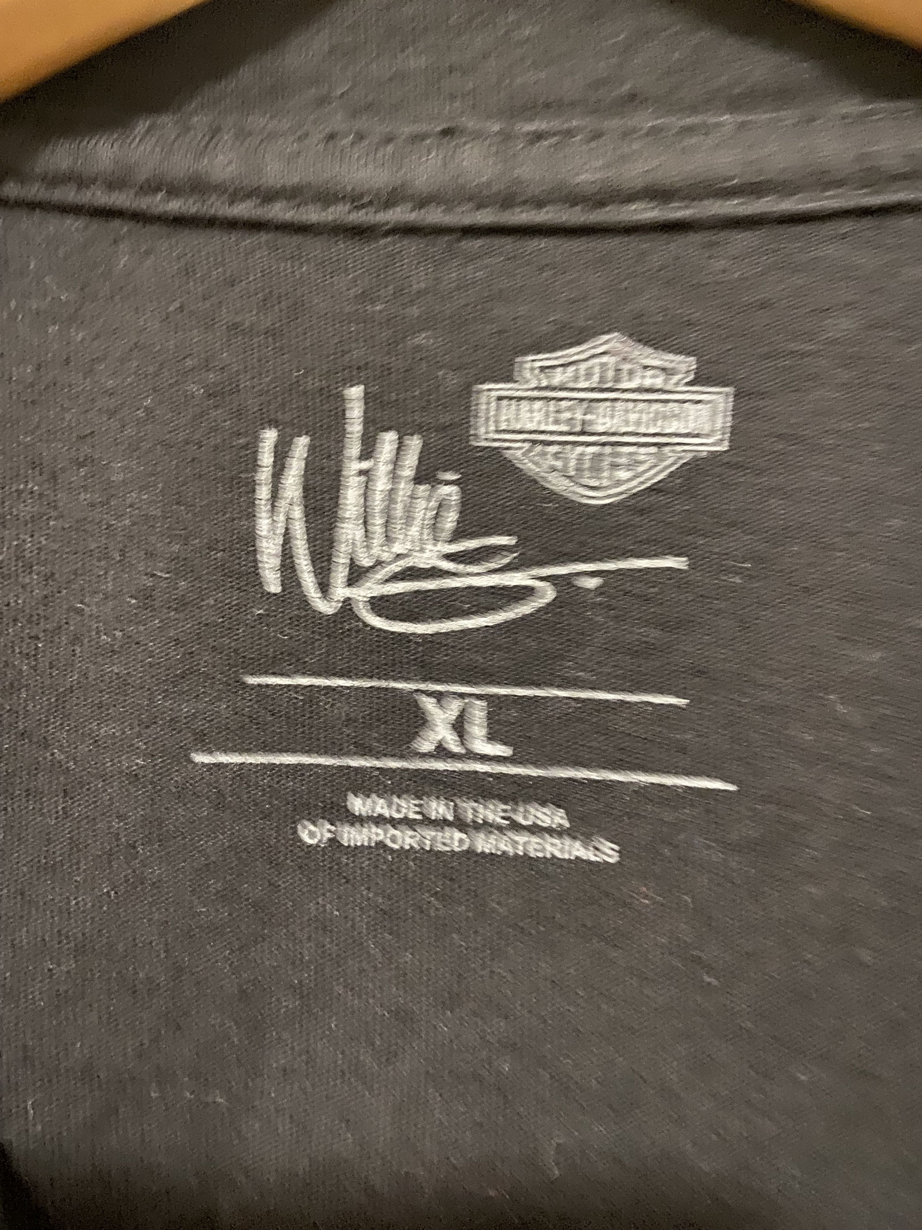 Harley Davidson Harley-Davidson Men's XL Willie G Limited Ed. Sketch USA Size US XL / EU 56 / 4 - 6 Thumbnail