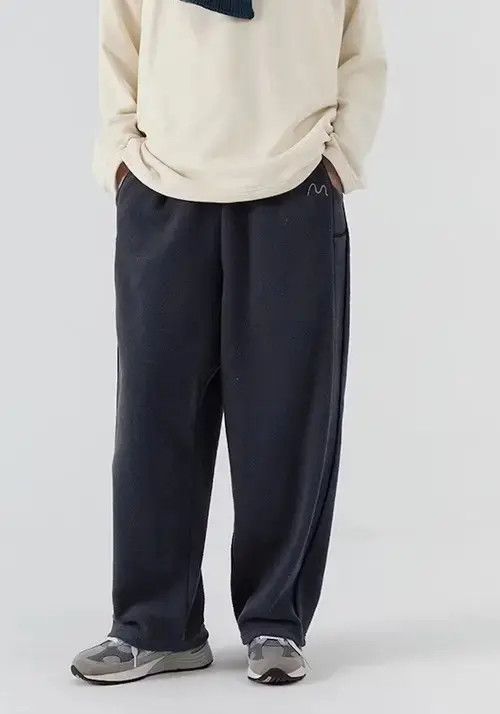 VIBE 20AW Indigo Union Japan Dark Grey Fleece Sashiko Pants Size US 32 / EU 48 - 3 Thumbnail