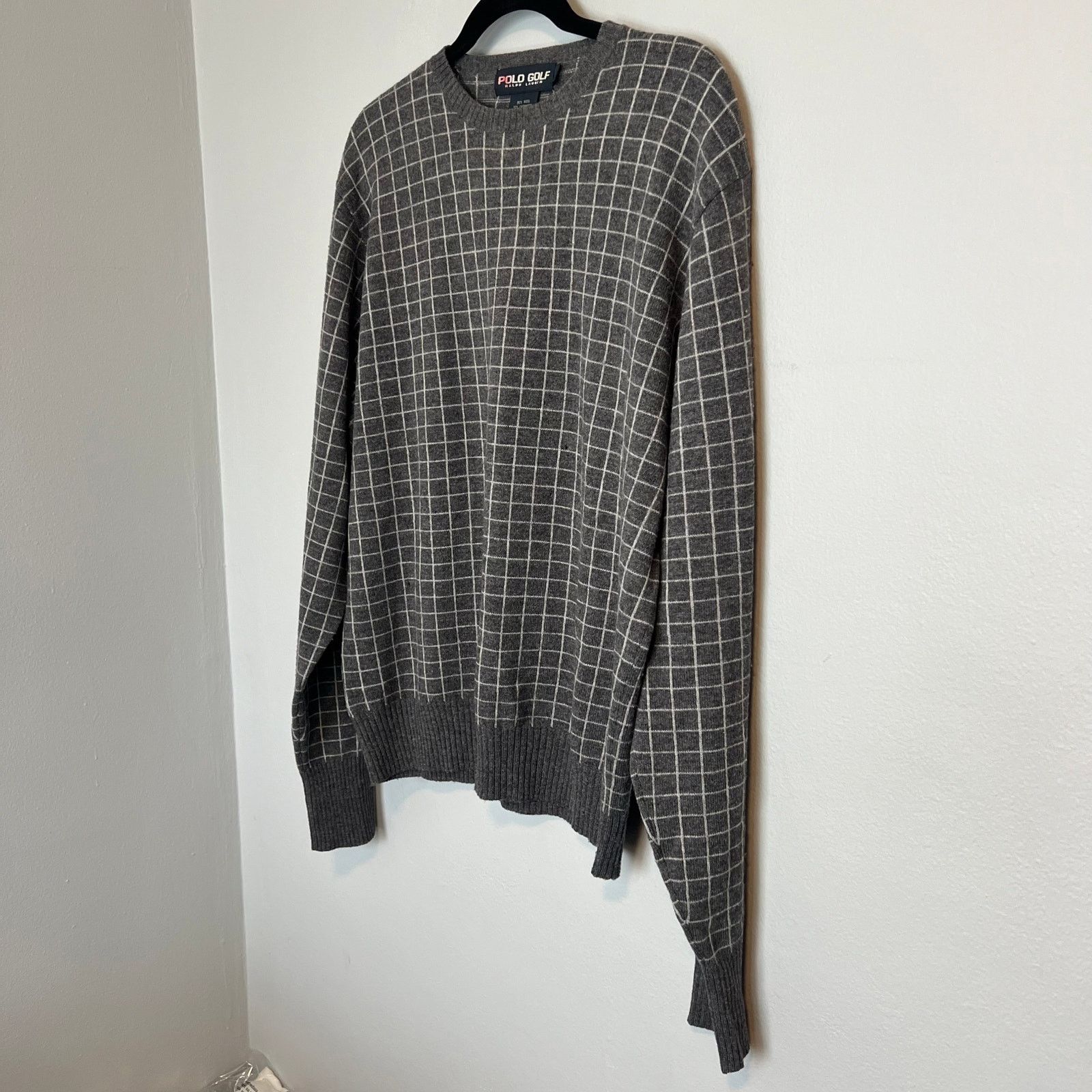 Polo Ralph Lauren Polo Golf Ralph Lauren Wool Gray Plaid Sweater Mens Size M Size US M / EU 48-50 / 2 - 10 Thumbnail