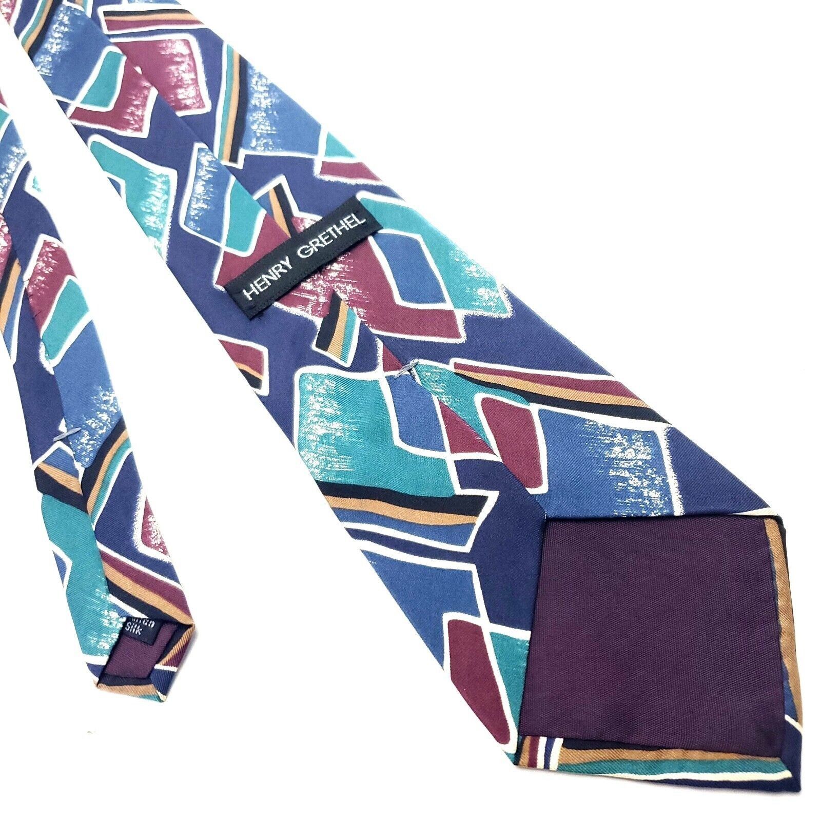 Henry Grethel Henry Grethel Multi Colored Silk Tie Woven Abstract Size ONE SIZE - 3 Thumbnail