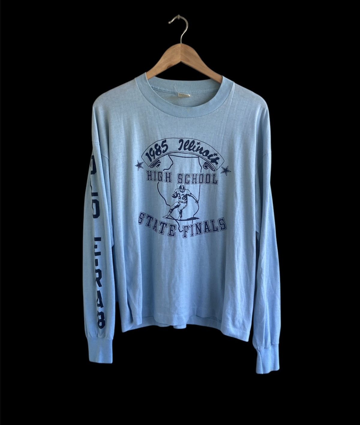 Vintage VTG 80s Illinois High School Longsleeve Shirt Football Tee Size US L / EU 52-54 / 3 - 1 Thumbnail