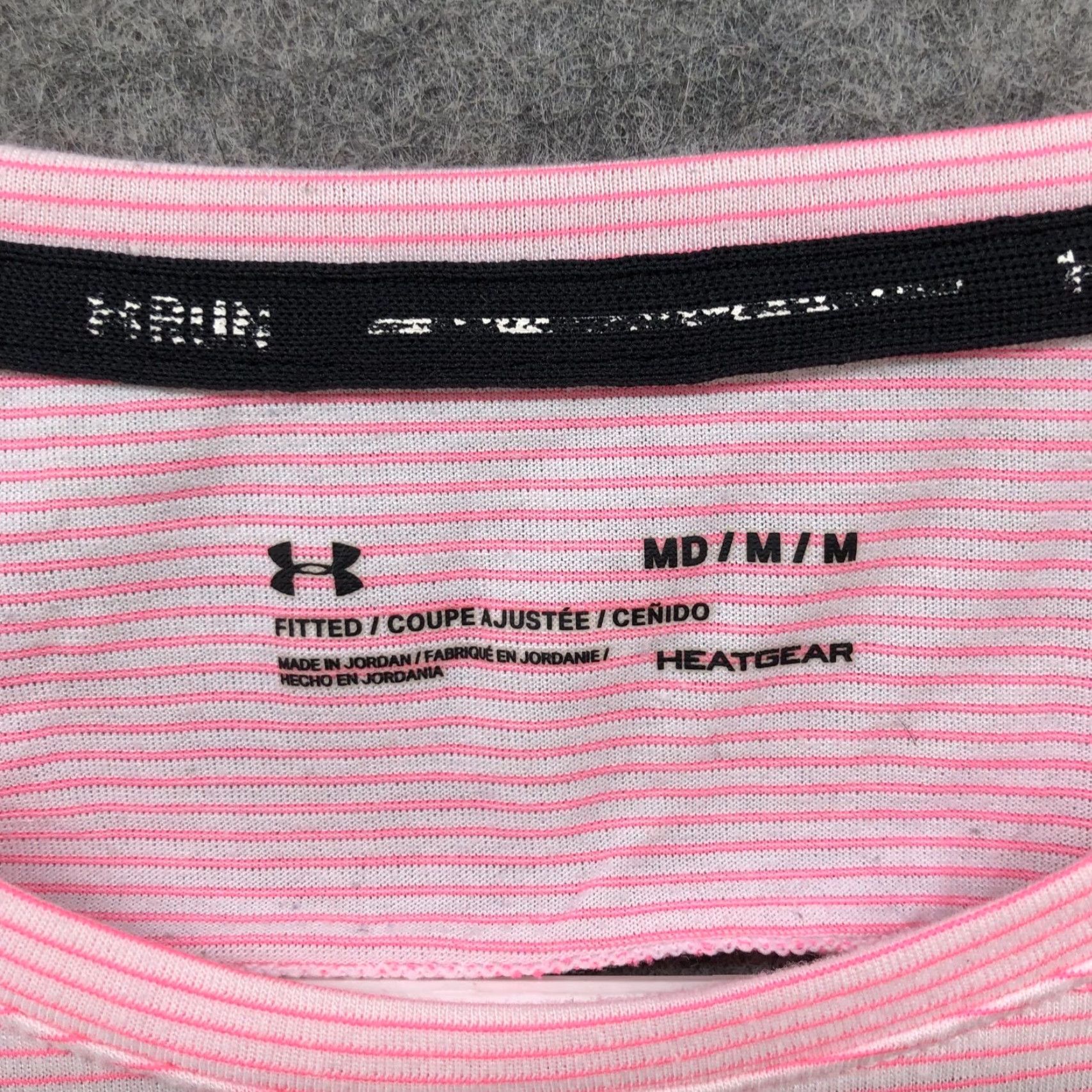 Under Armour VINTAGE? (no) Under Armour Active T Shirt Womens M Pink Short Sleeve Fitted Heatgear Running Size M / US 6-8 / IT 42-44 - 5 Thumbnail