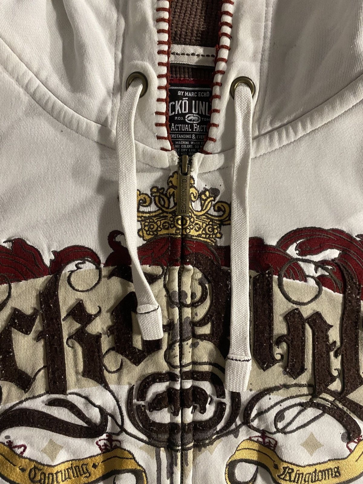 Ecko Unltd. × Marc Ecko Vintage Rare White Zip Hoodie Ecko Unltd / Mark Ecko 2000x Size US XL / EU 56 / 4 - 6 Thumbnail