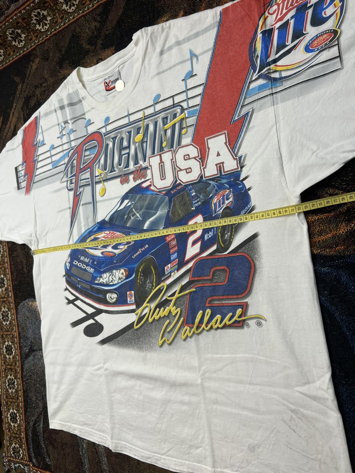 NASCAR Vintage NASCAR Rusty Wallace Rockin' USA AOP Tee Size US XXL / EU 58 / 5 - 7 Thumbnail