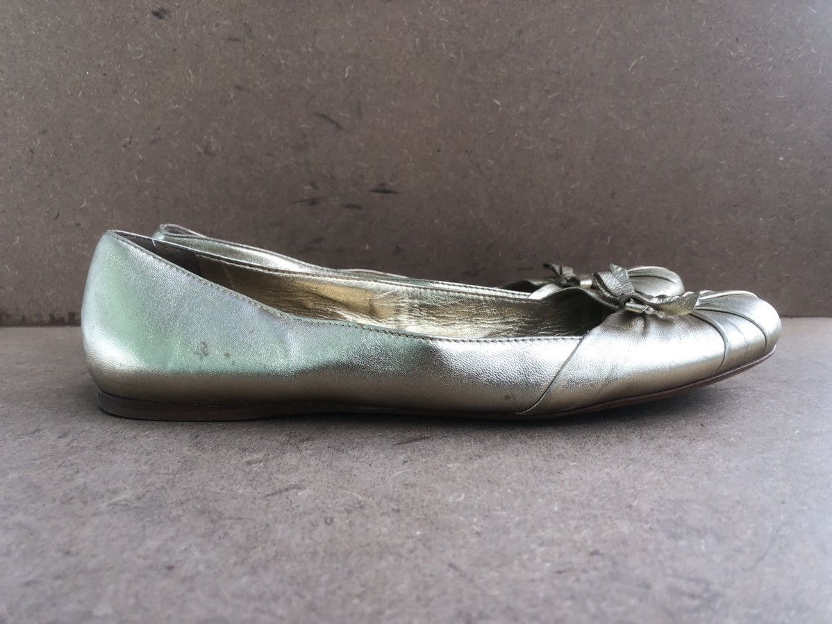 Prada Prada Gold Leather Women’s Flat shoes Size 39.5 Made In 🇮🇹 Size US 9.5 / IT 39.5 - 2 Thumbnail