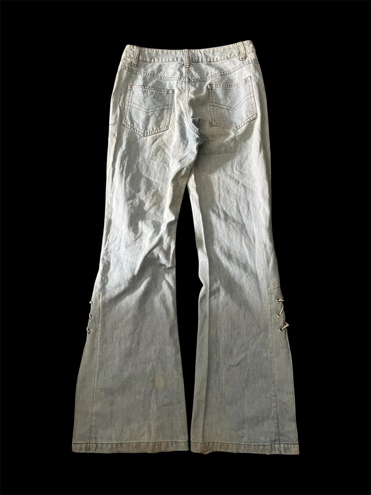 Tornado Mart Vintage pendora lace up dragon flare mudwash jeans Size US 28 / EU 44 - 2 Thumbnail