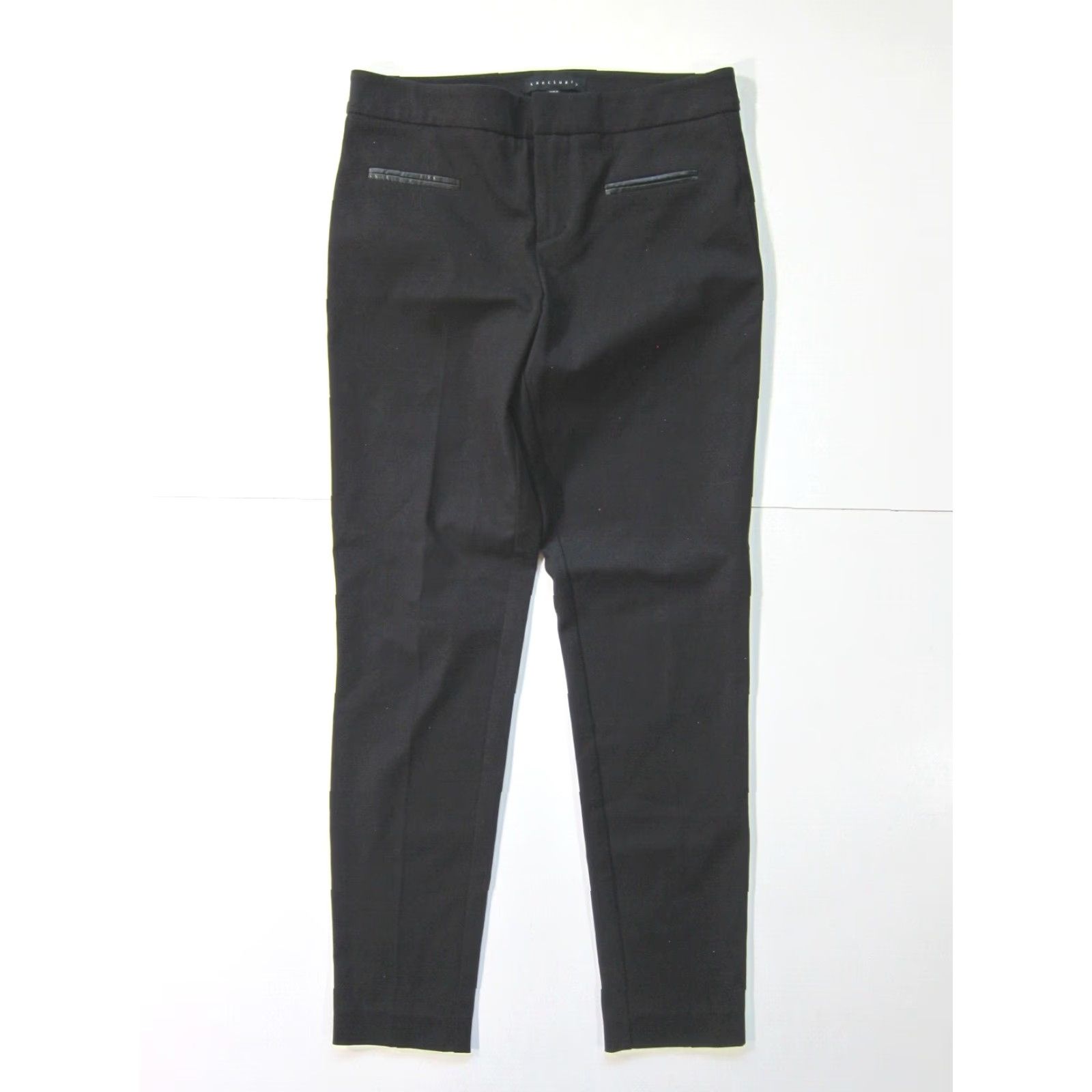 Sanctuary Sanctuary Black Stretch Slim Flat Front Office Dress Cocktail Work Pant Women 2 Size 26" / US 2 / IT 38 - 7 Thumbnail
