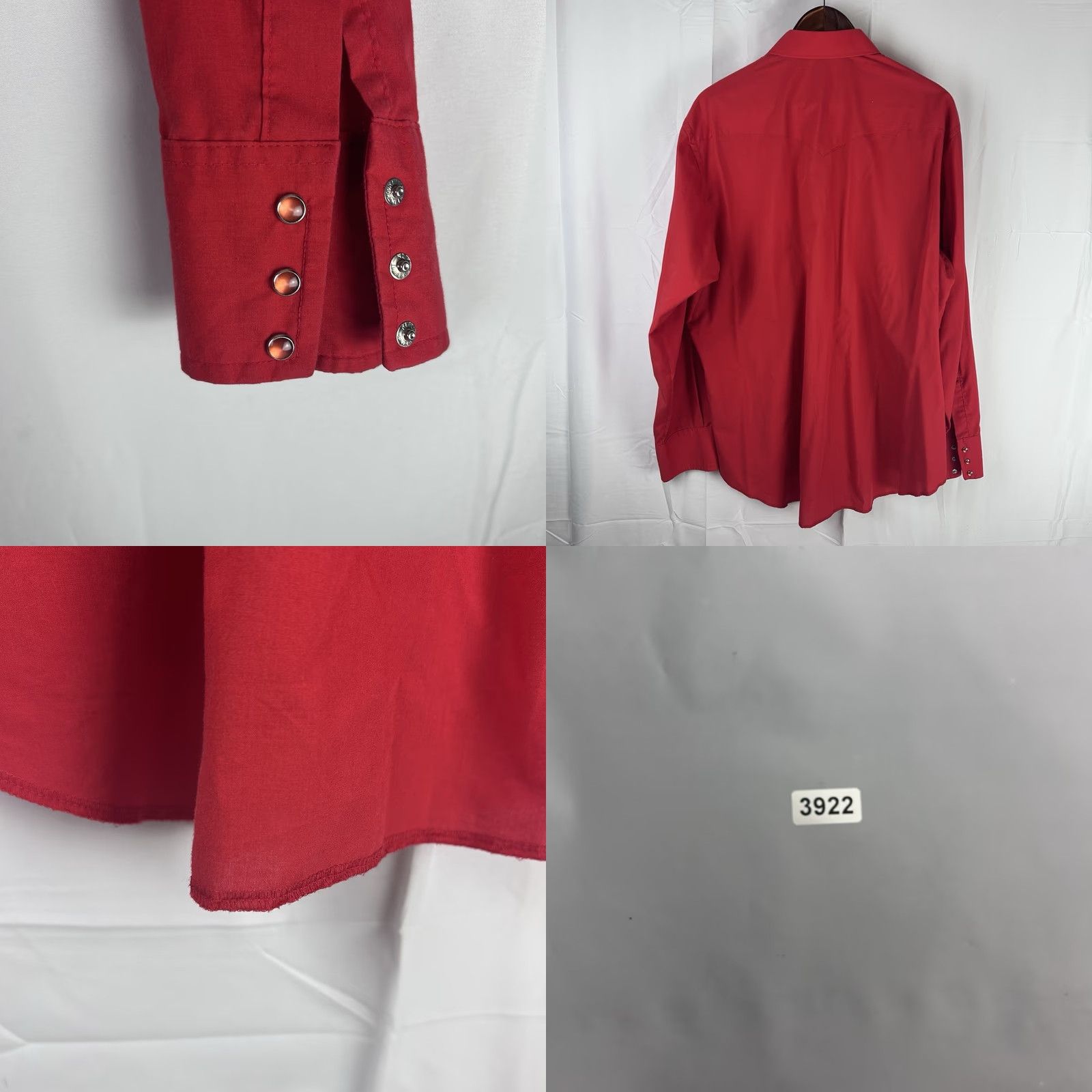 Wrangler VINTAGE Wrangler Shirt Mens 18 X 36 Red Cowboy Cut X Long Tails Snaps Western USA Made Shirts Mens Red Cowboy Western Classic Vintage Size US XXL / EU 58 / 5 - 8 Thumbnail