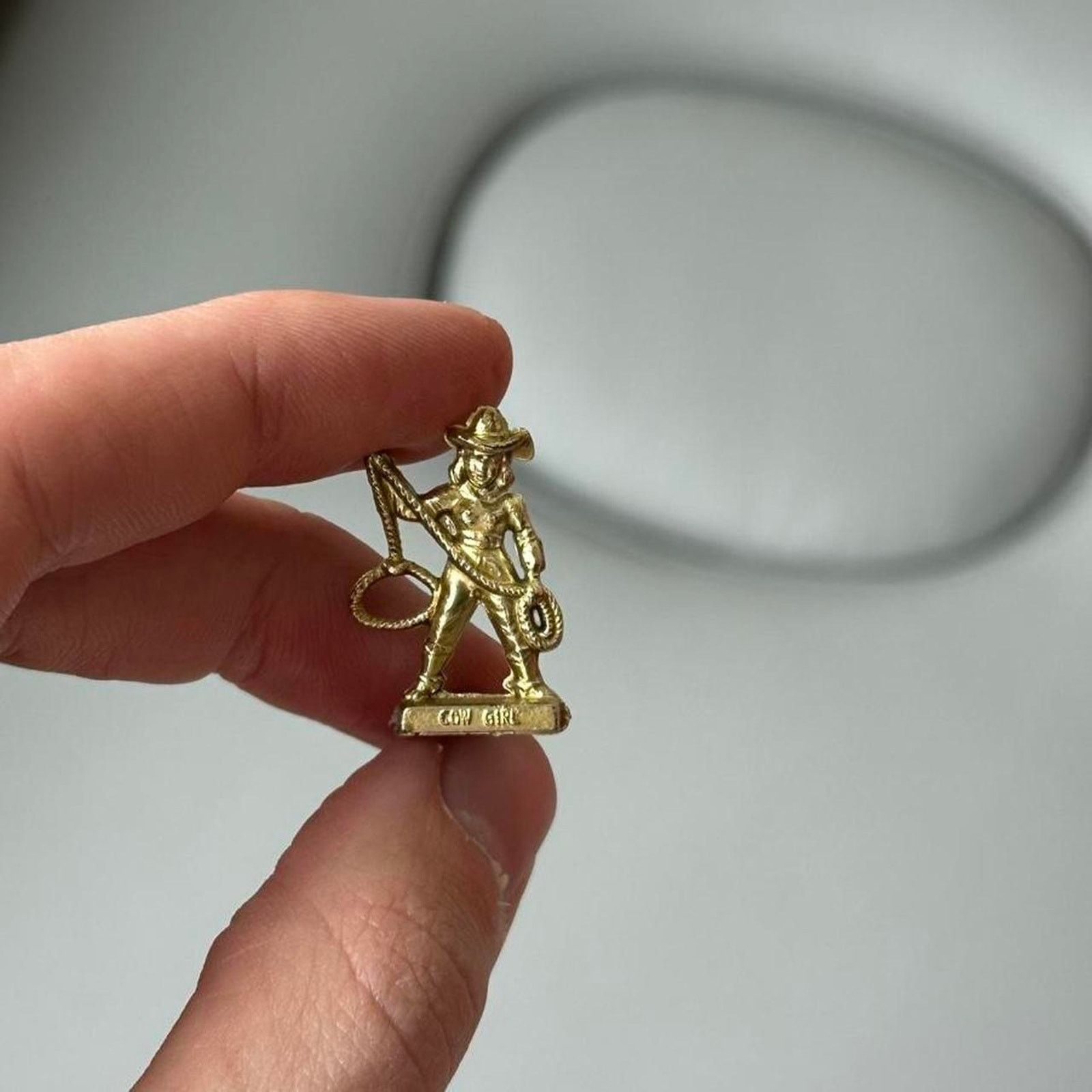 Vintage Vintage Retro Gold Cowgirl Character Mini Toy Figure Size ONE SIZE - 4 Thumbnail