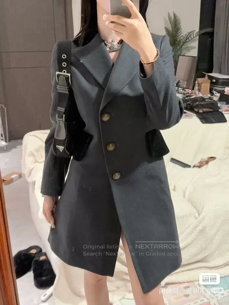 Vivienne Westwood Vivienne Westwood Velvet Collar Deep Gray Wool Coat Size M / US 6-8 / IT 42-44 - 8 Thumbnail