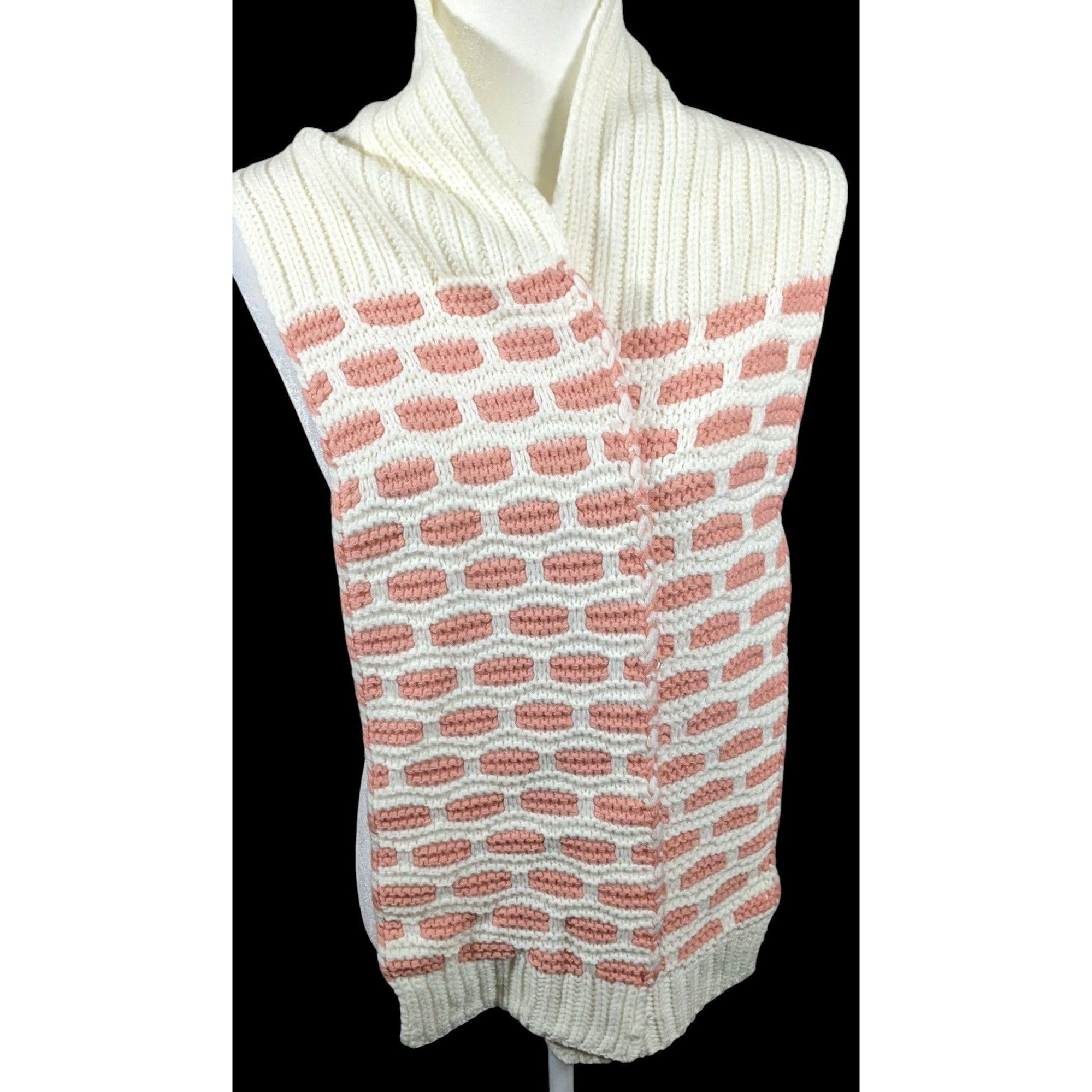Other Coquette Retro Pink And White Brick Patterned Scarf Size ONE SIZE - 3 Thumbnail
