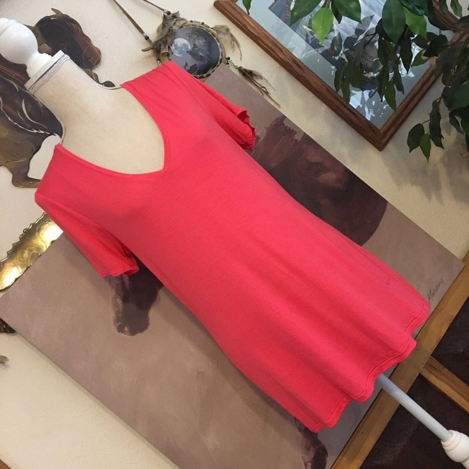 Apt. 9 APT 9 bubble gum pink v neck tee shirt sleeve M Size M / US 6-8 / IT 42-44 - 2 Thumbnail