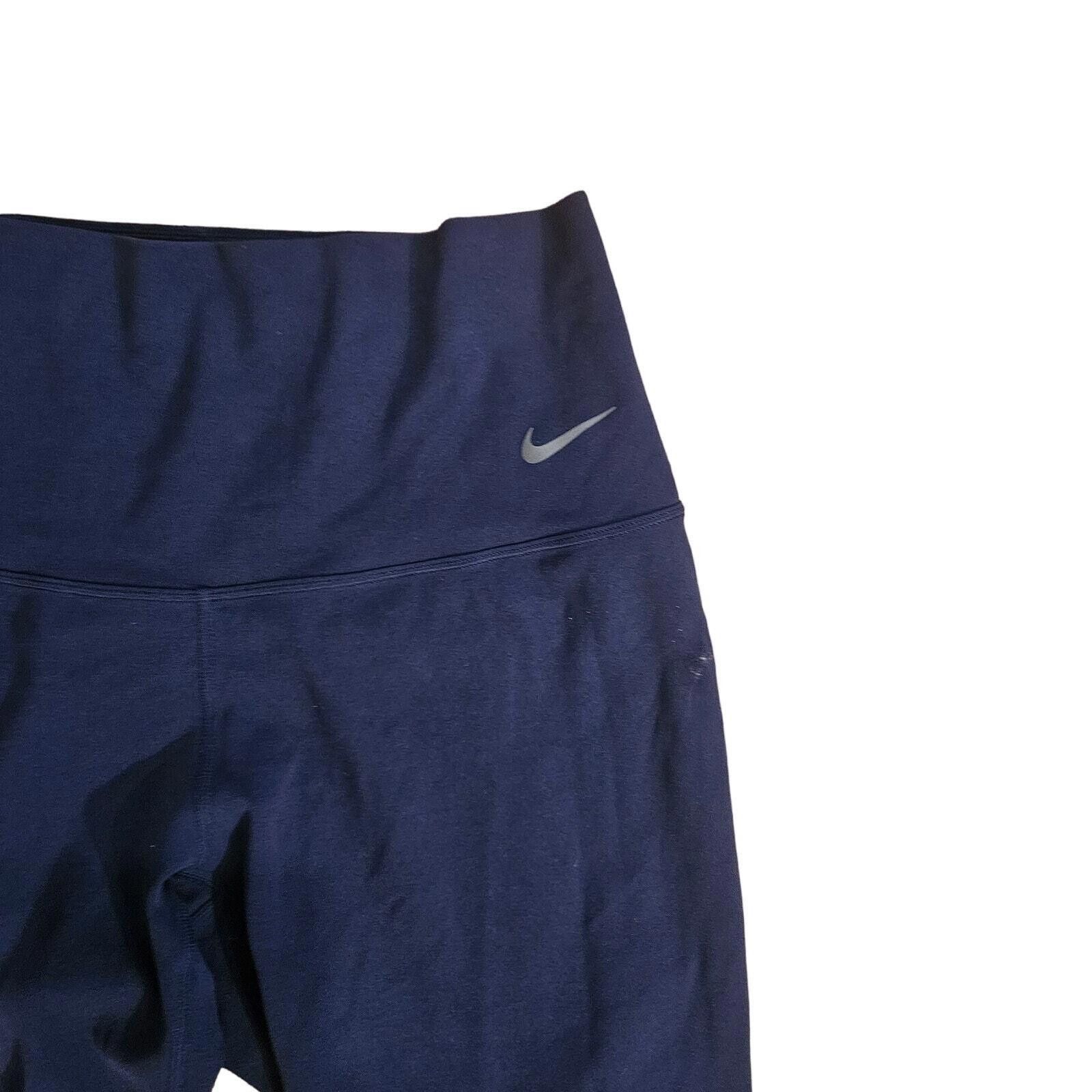 Nike Nike High Rise Ankle Leggings Running Navy Blue Size Medium Size 32" / US 10 / IT 46 - 3 Thumbnail