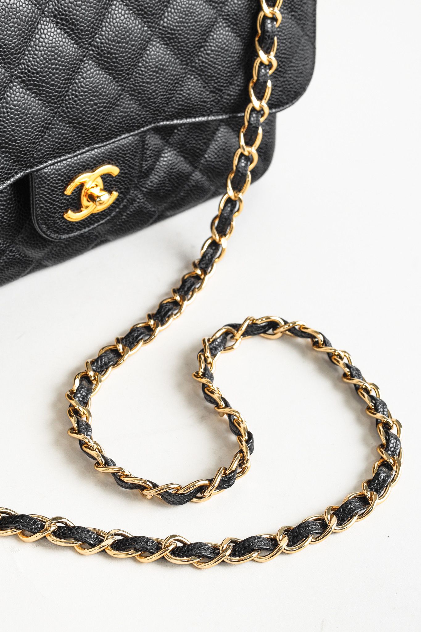 Chanel Chanel Timeless Caviar Leather Classic Jumbo Double Flap Bag Size ONE SIZE - 8 Thumbnail