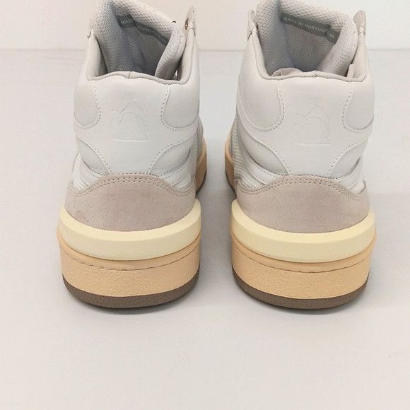 Lanvin Lanvin Curb Tennis Leather & Mesh Hi Top Sneakers -EU45 Size US 12 / EU 45 - 11 Thumbnail