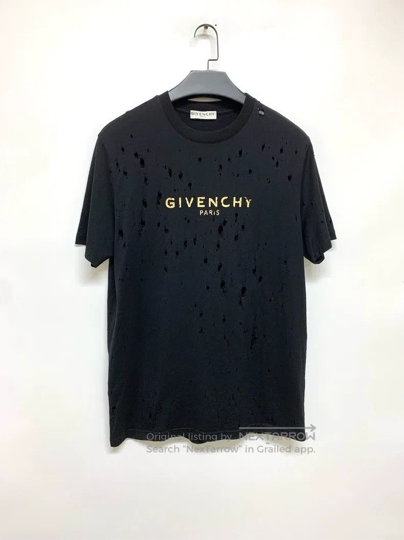 Givenchy Golden Hole Short Sleeve Size S Black