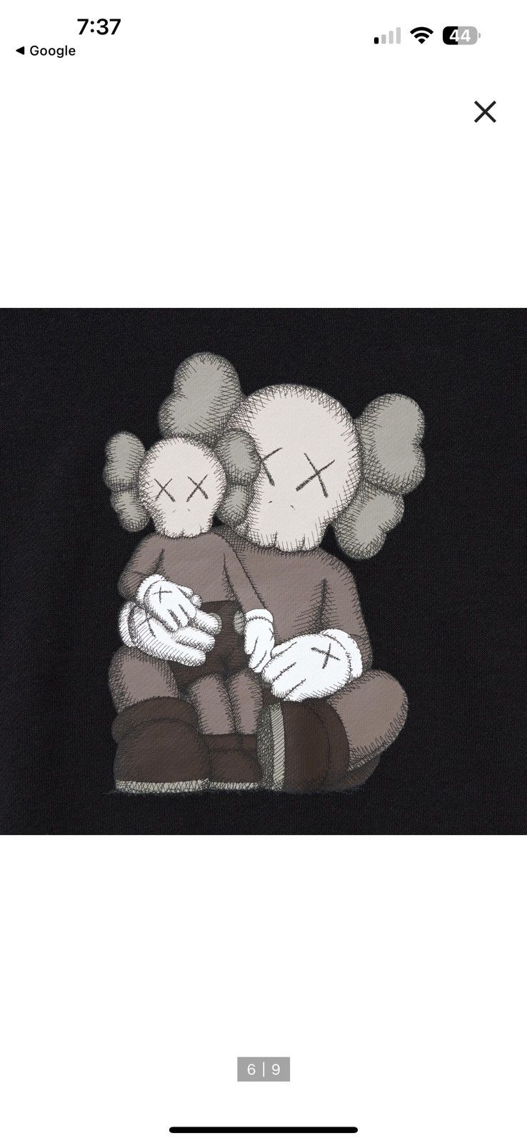 Kaws × Uniqlo Kaws Long Sleeve Sweatshirt (Black) Size US L / EU 52-54 / 3 - 6 Thumbnail