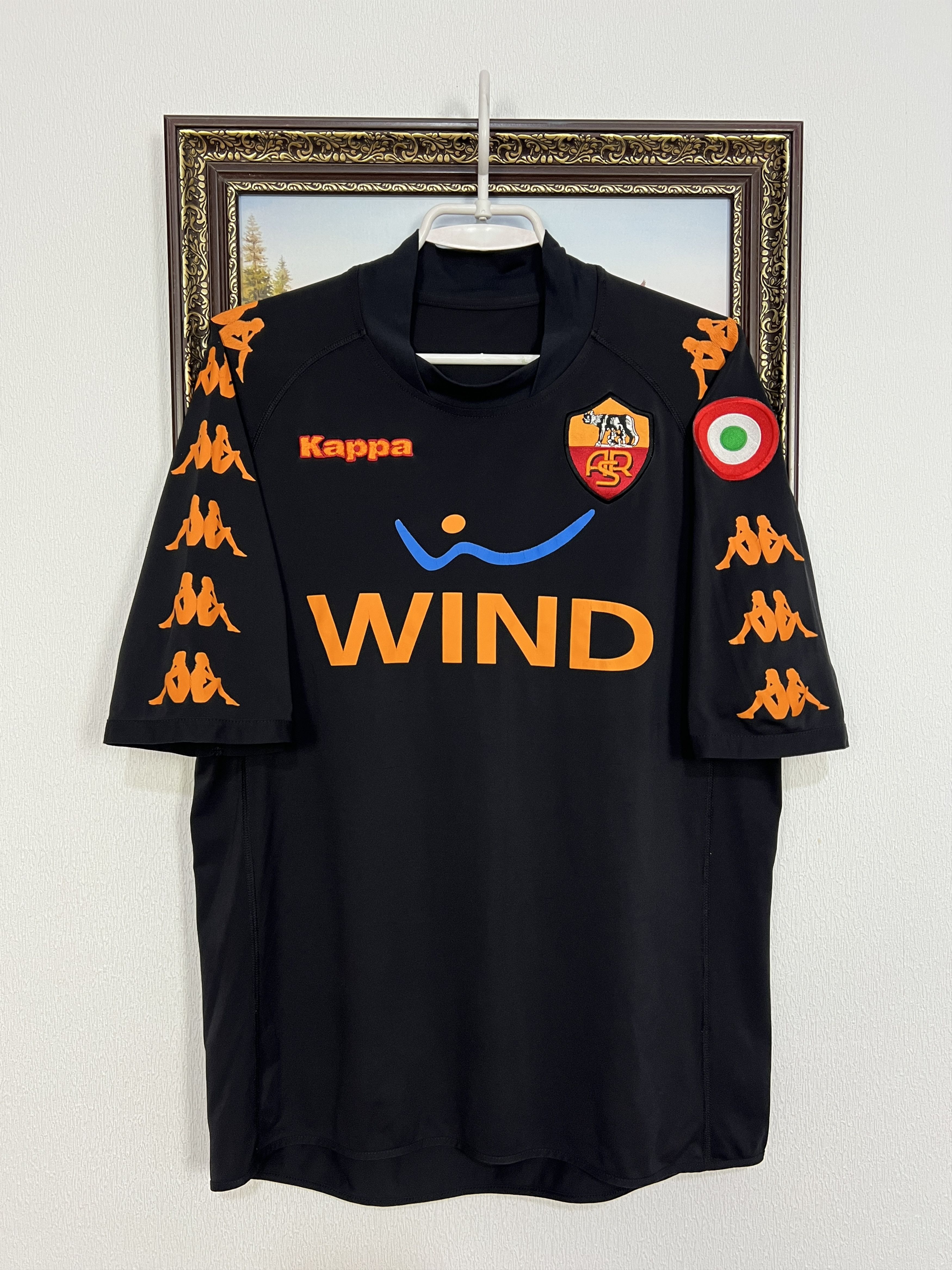 Kappa Roma football shirt Soccer Black Maglia Mens Jersey Trikot Size US XL / EU 56 / 4 - 1 Thumbnail