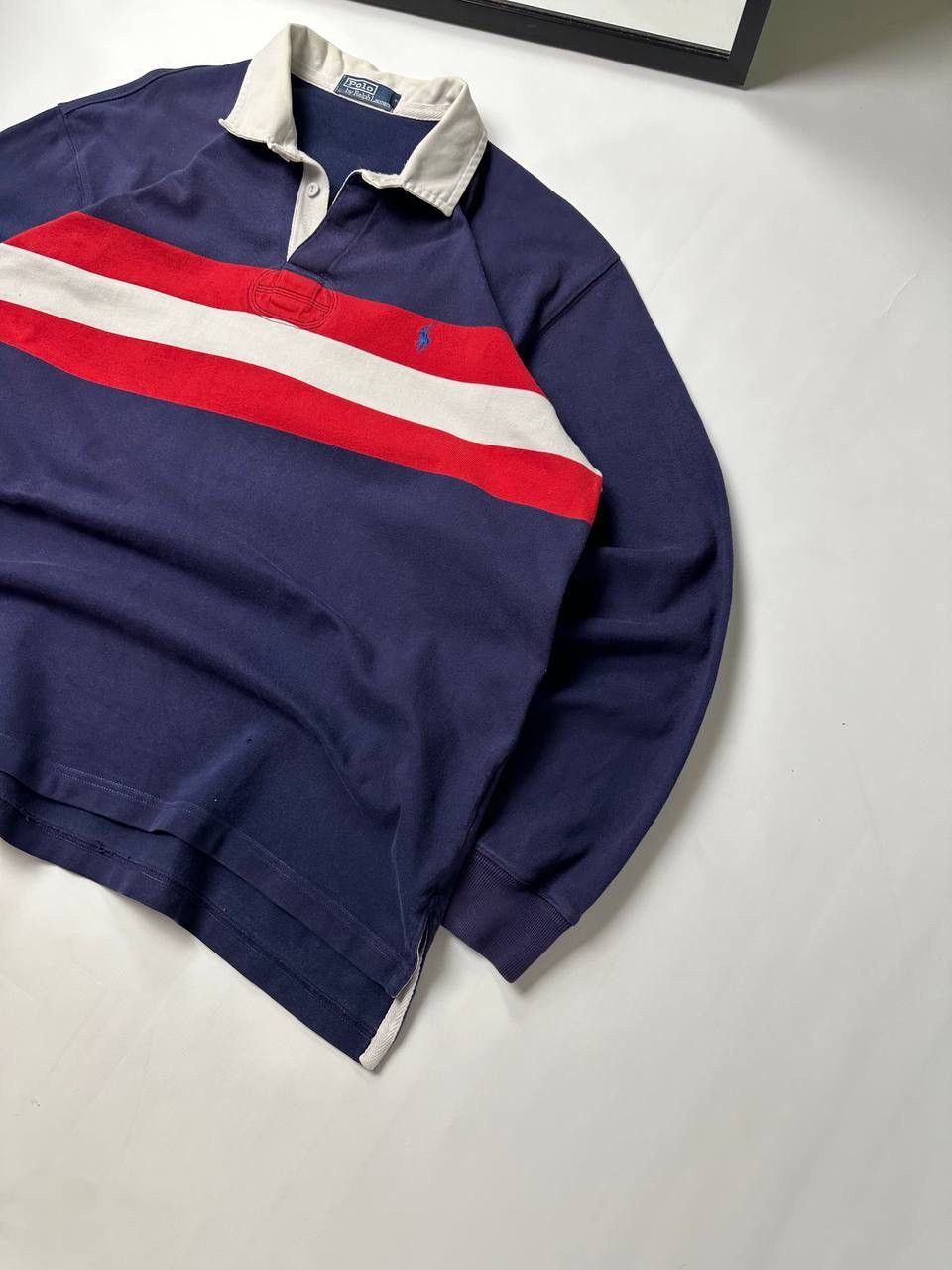Polo Ralph Lauren 00s Vintage Rugby Polo Ralph Lauren PRL Striped Boxy Fit Size US L / EU 52-54 / 3 - 4 Thumbnail