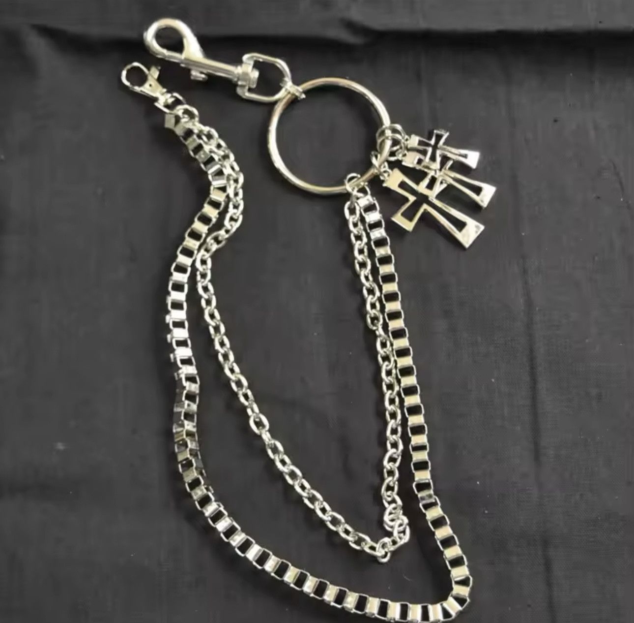 Other Wallet Belts Chain Skull Charm Gothic Rock Size ONE SIZE - 1 Thumbnail