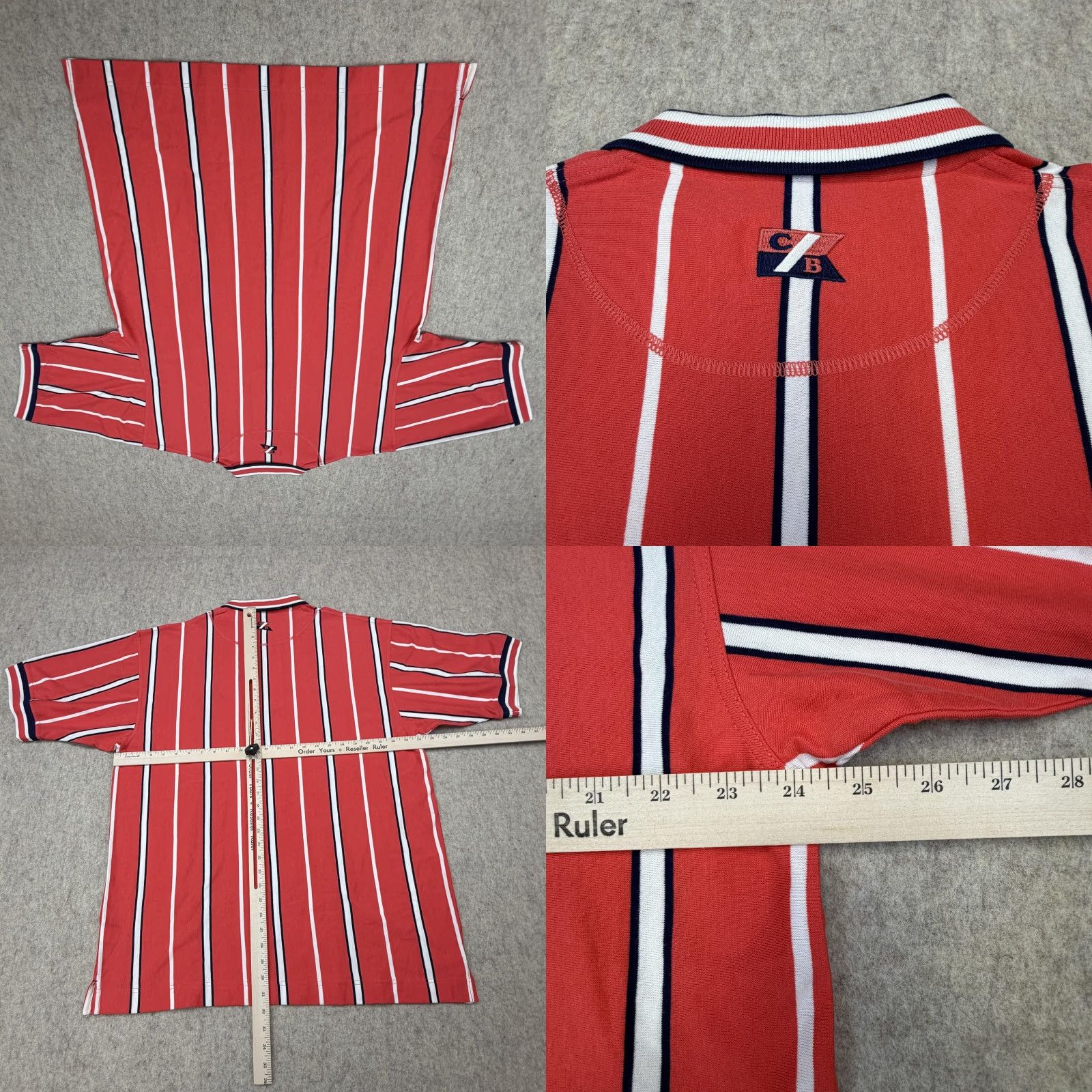 Cutter & Buck Cutter & Buck Old Course St Andrews Polo Shirt Mens XL Red Stripe Golf Casual Size US XL / EU 56 / 4 - 8 Thumbnail