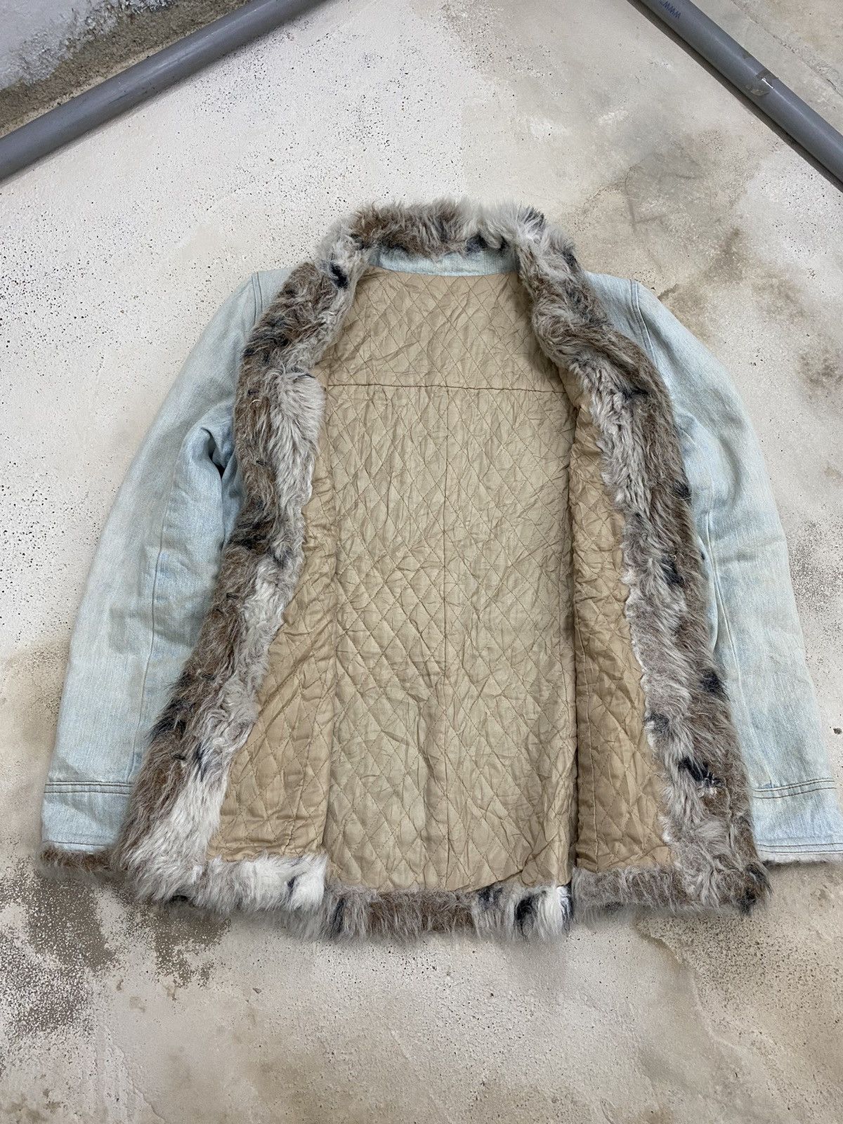 GOSTAR DE FUGA Parka Japan Jacket Jean Fur Winter Dirty Light Blue Jean Size US S / EU 44-46 / 1 - 6 Thumbnail