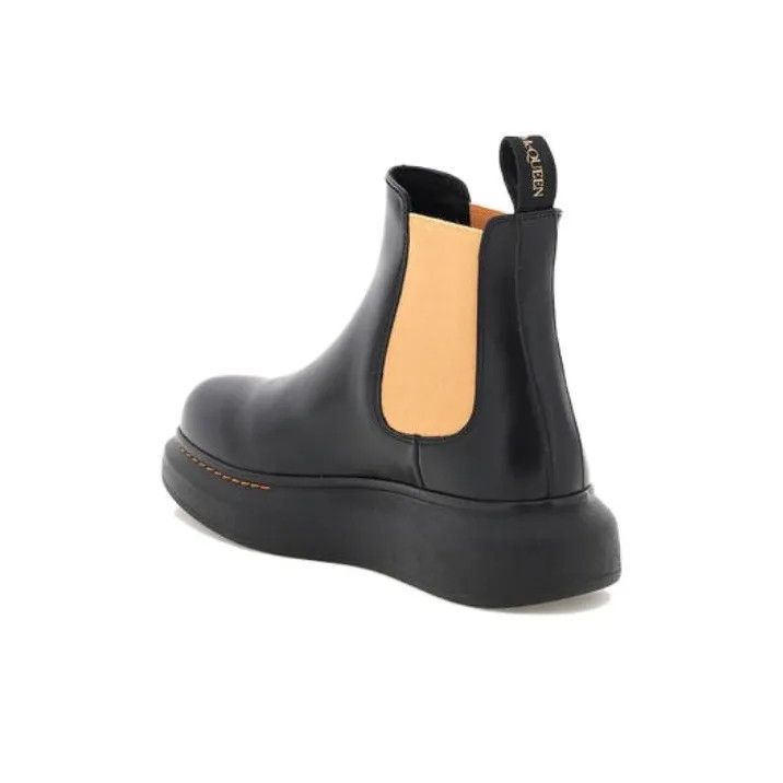 Alexander McQueen o1y0225 Ankle Boots in Black & Beige Size US 8 / IT 38 - 3 Thumbnail