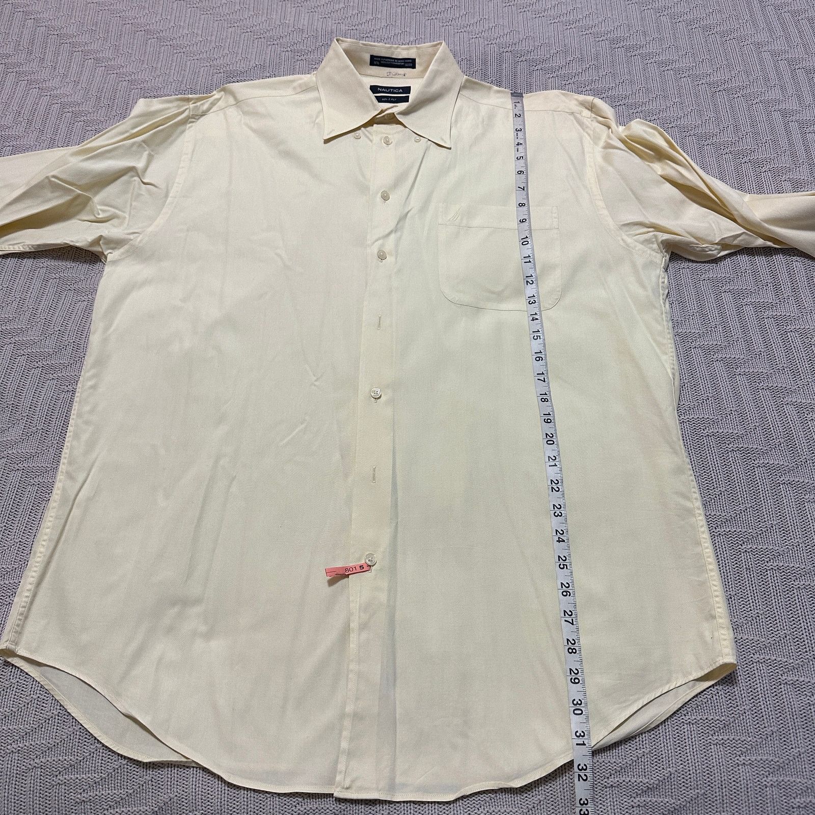 Nautica Nautica solid yellow button down size 16.5 Size US L / EU 52-54 / 3 - 7 Thumbnail