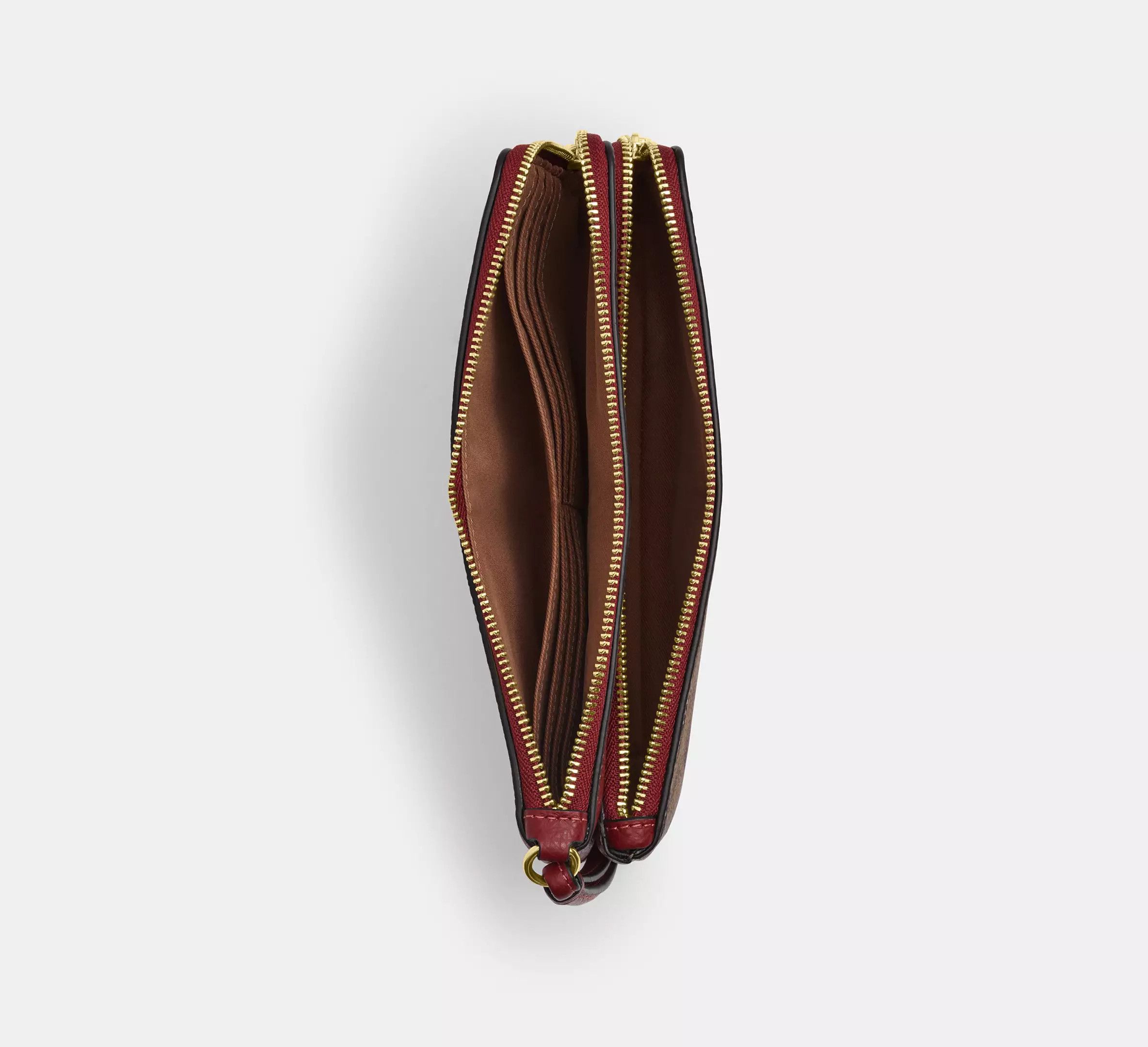 Coach 🍒 Double Zip Wallet In Signature Canvas With Cherry CZ763 Size ONE SIZE - 9 Thumbnail