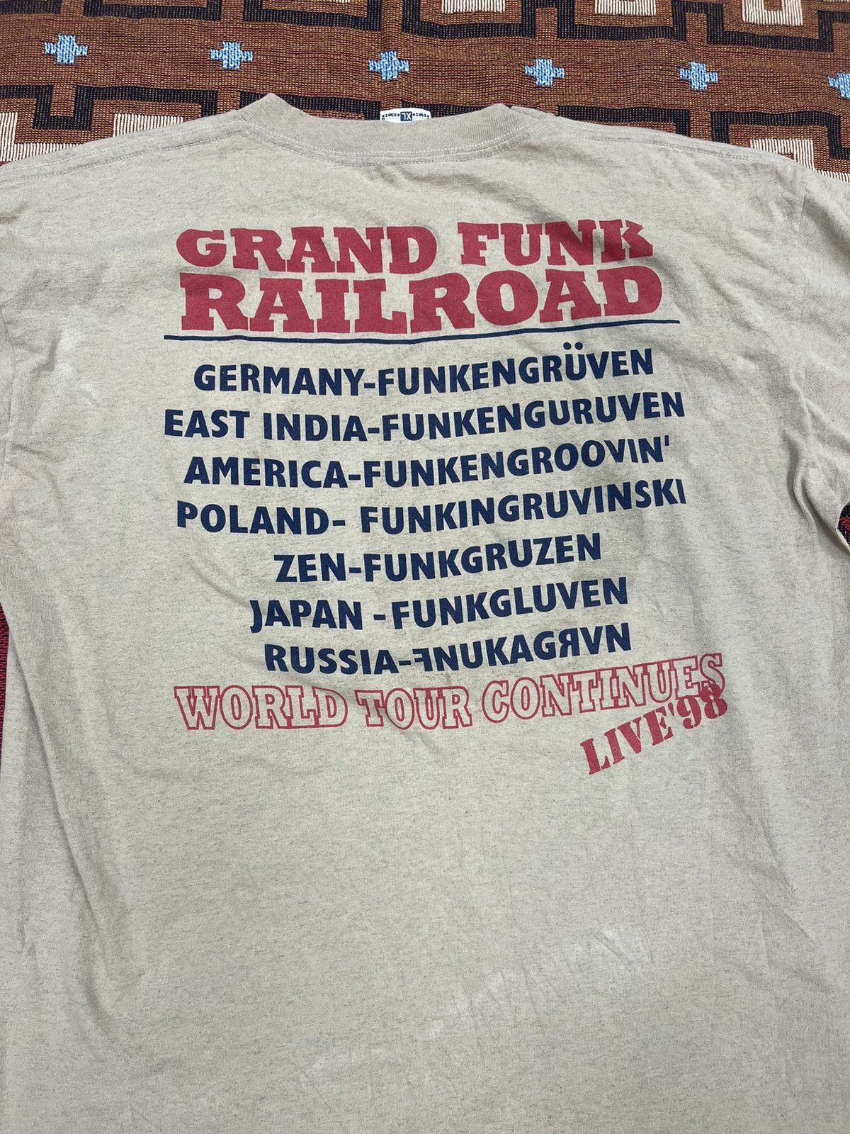 Band Tees × Vintage 1998 Grand Funk Railroad Funkengruven Shirt Size US XL / EU 56 / 4 - 4 Thumbnail