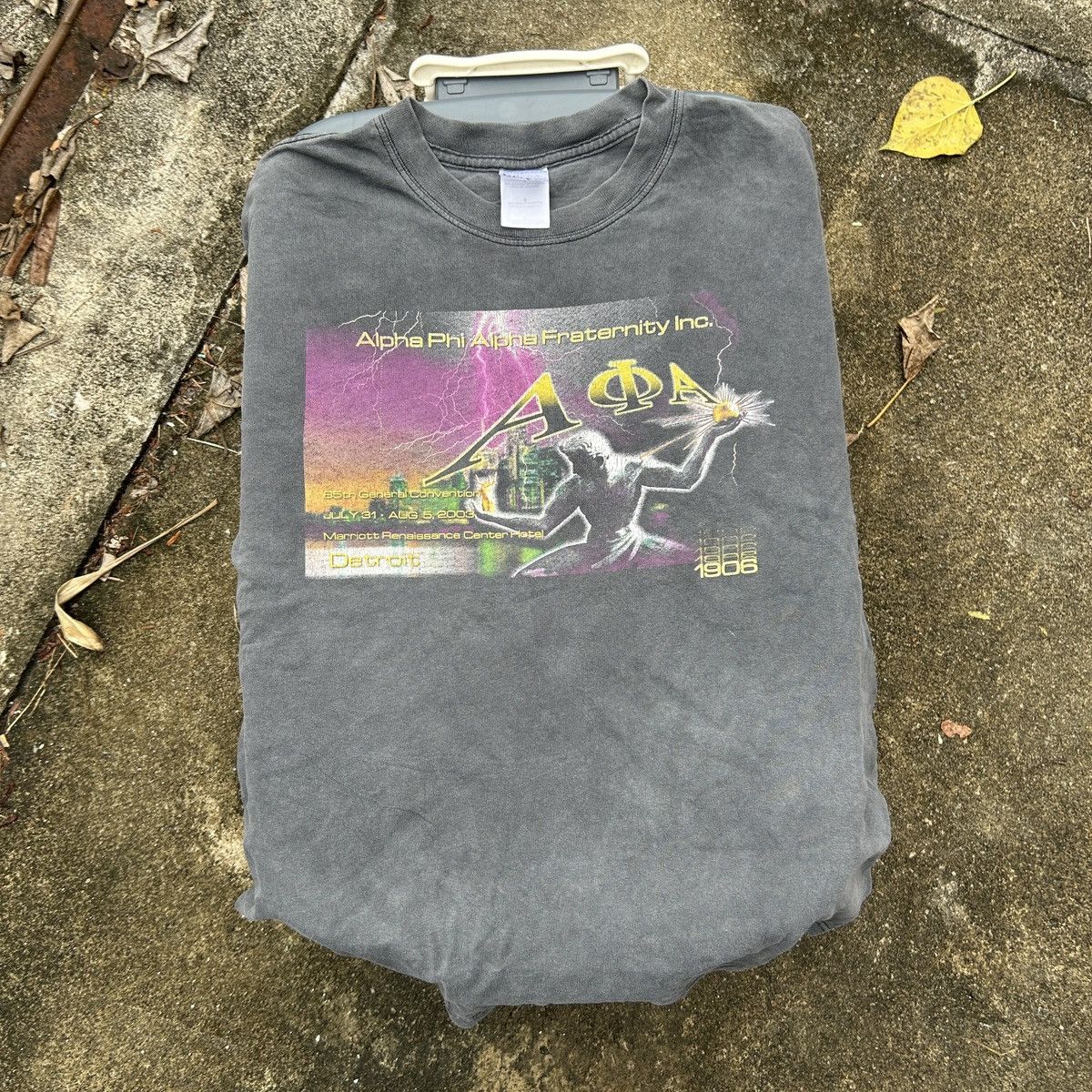 Vintage Vintage Alpha Phi Alpha Fraternity Inc AoA Sun faded Size US S / EU 44-46 / 1 - 1 Thumbnail