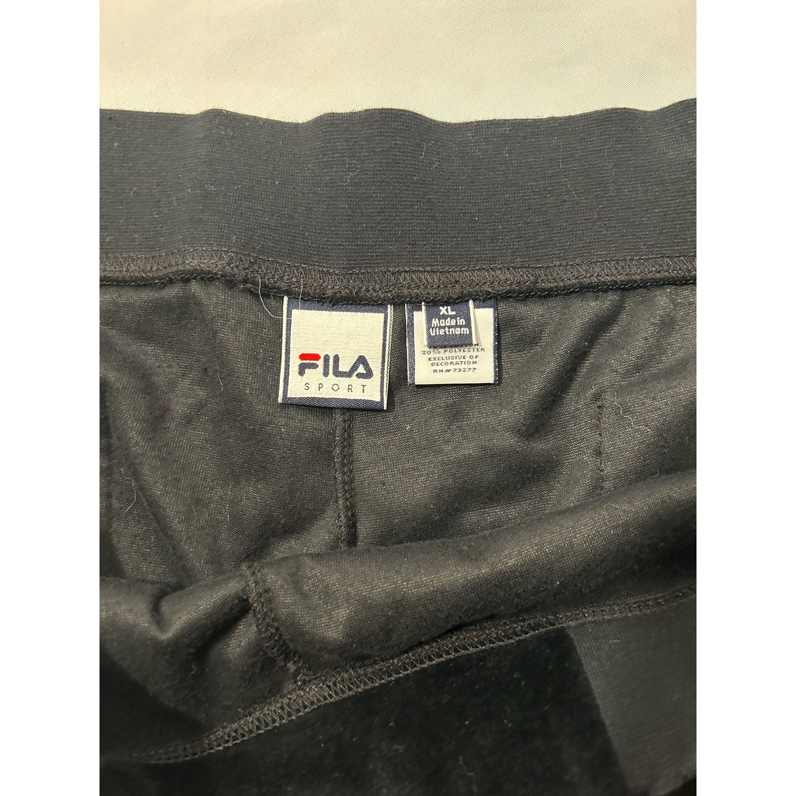 Fila Fila Sport Track Pants Black Velour XL 90’s Vintage Size 36" / US 14 / IT 50 - 3 Thumbnail