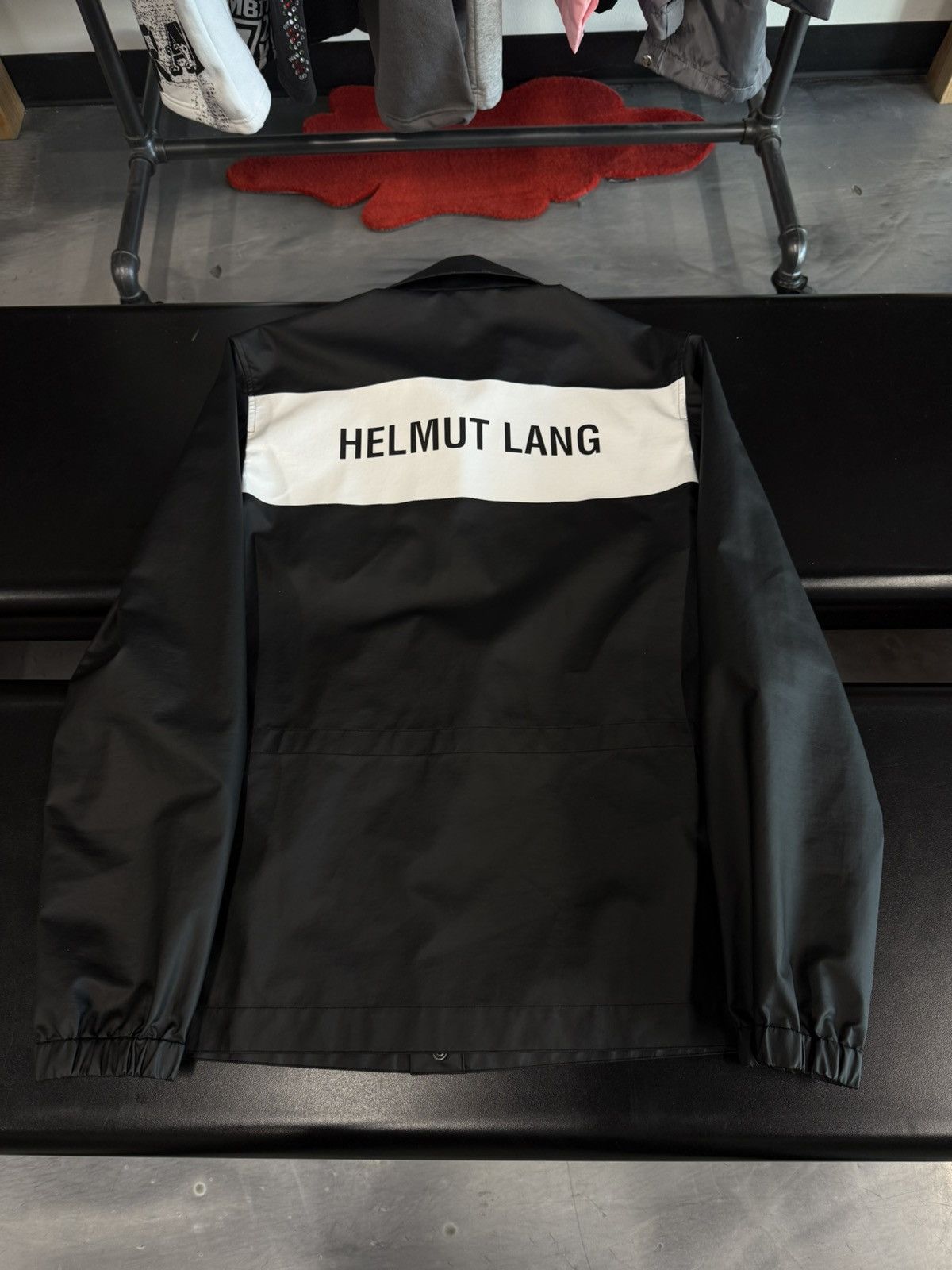 Helmut Lang Helmut Lang Men’s Back Logo Stadium Jacket Black Size US M / EU 48-50 / 2 - 2 Thumbnail